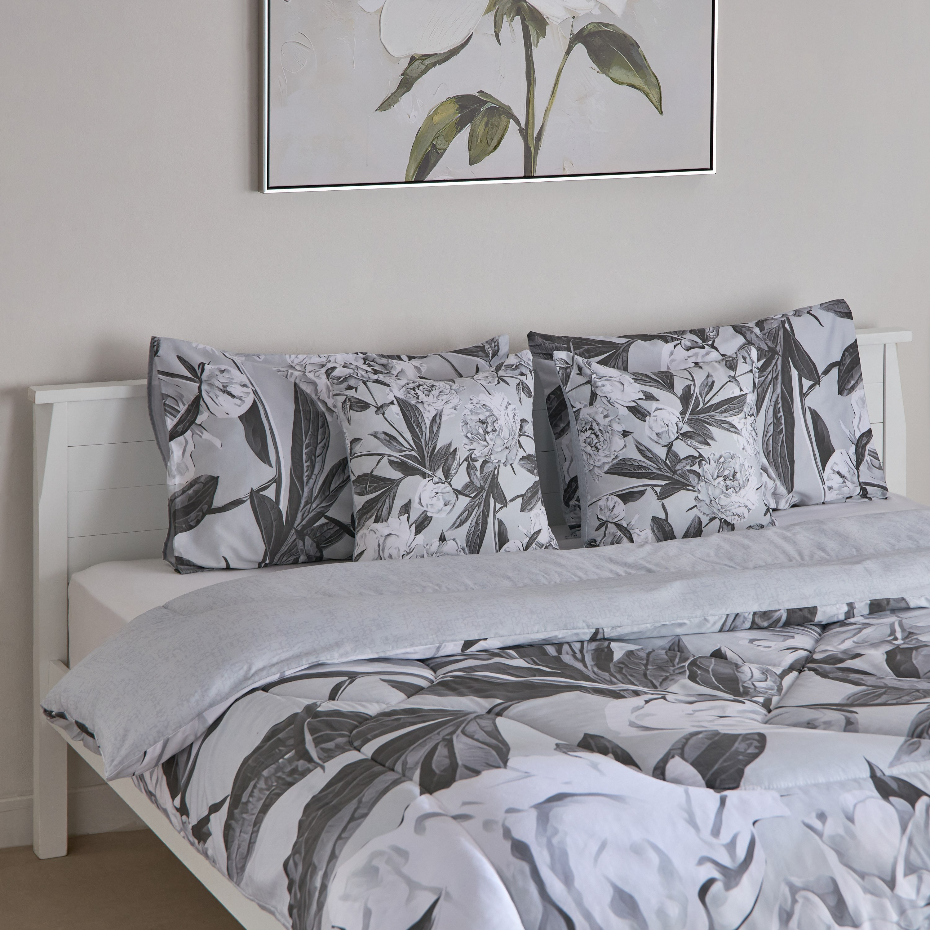 طقم لحاف كينج قطن بطبعات 5 قطع كانوبي من لافيش- 220x240 سم-hbxhomeware-hbxbedroom-image-1