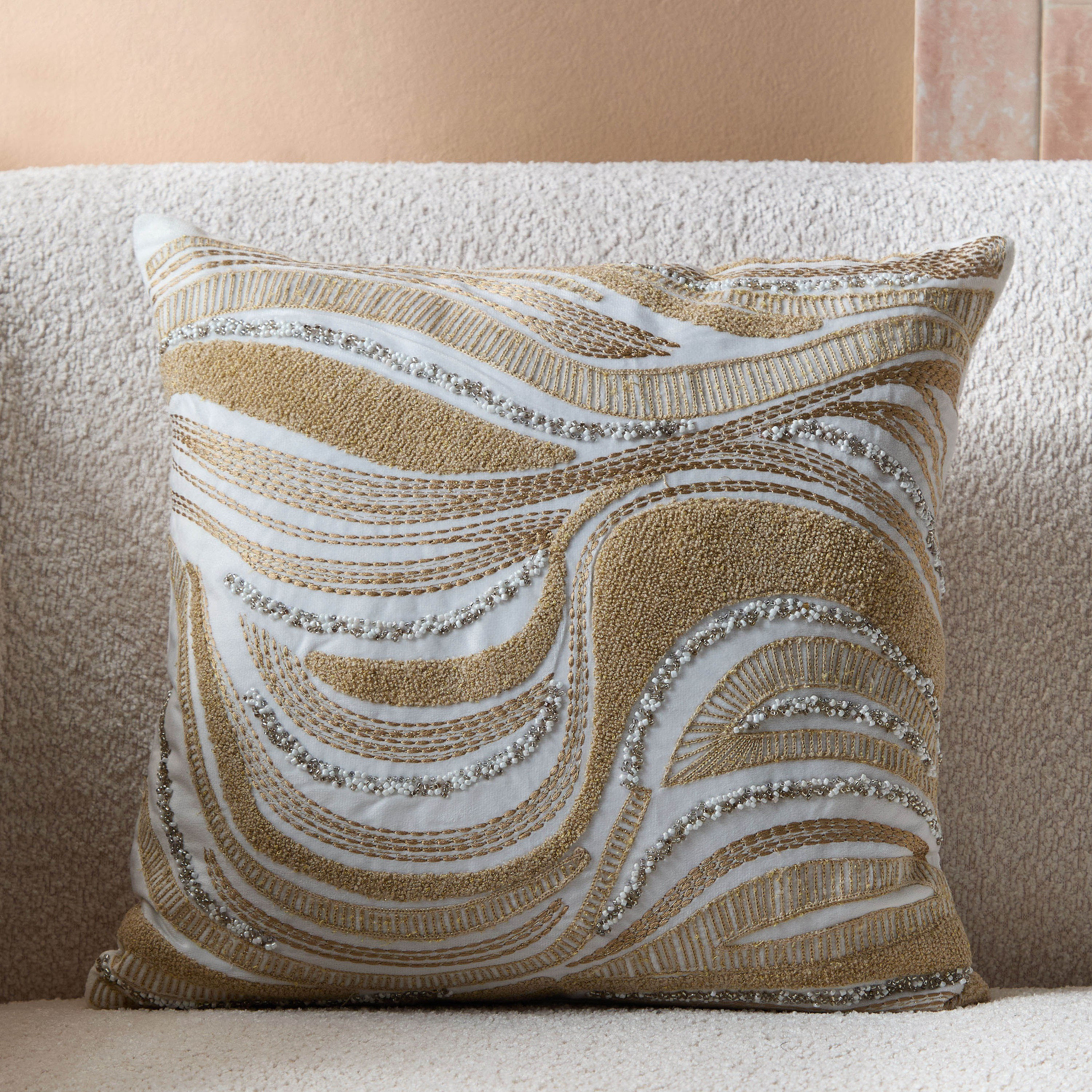 وسادة محشوة ويف من البتراء- 45x45 سم-hbxhomeware-hbxbedroom-image-1