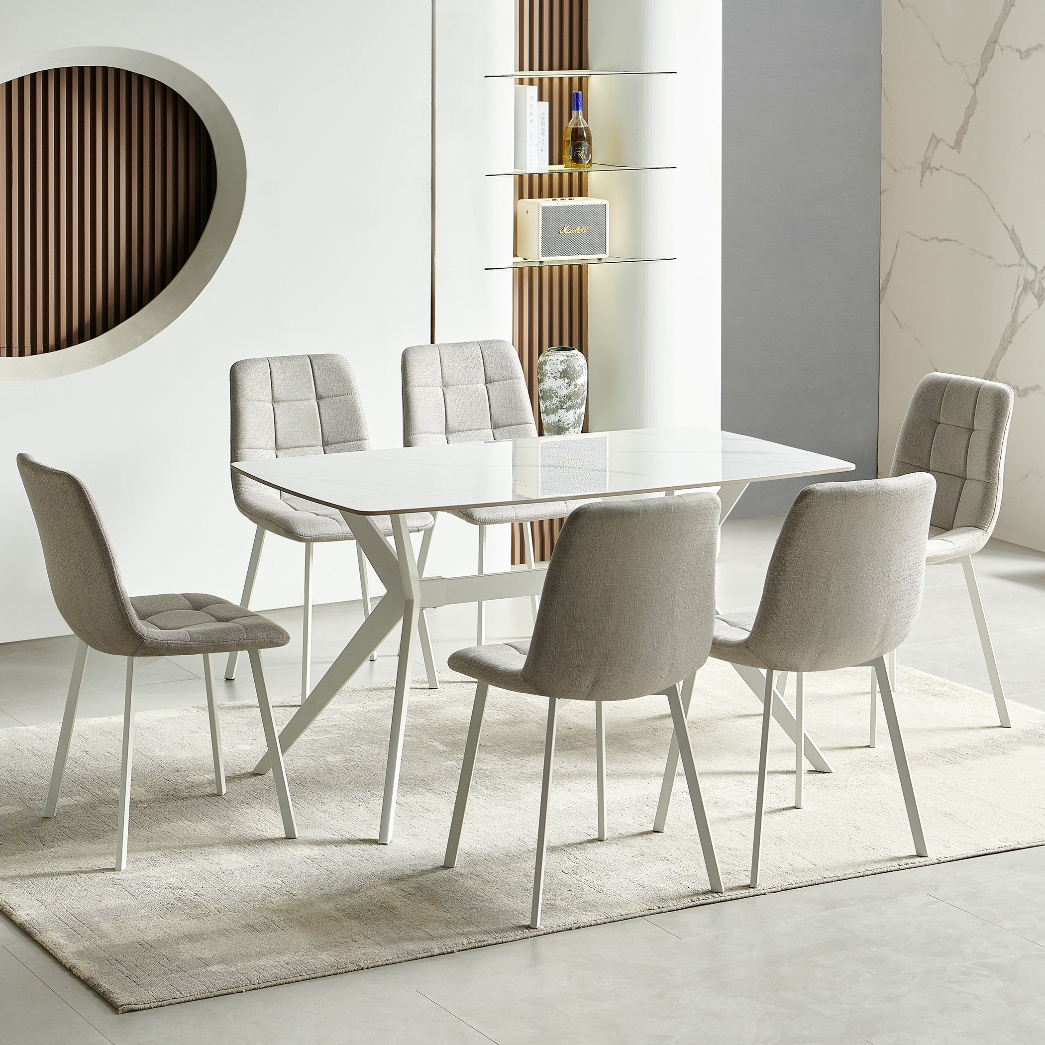 طقم سفرة 6 مقاعد من الحجر المتكلس من أديسا-hbxfurniture-diningtablesandsets-diningsets-sixseater-image-1