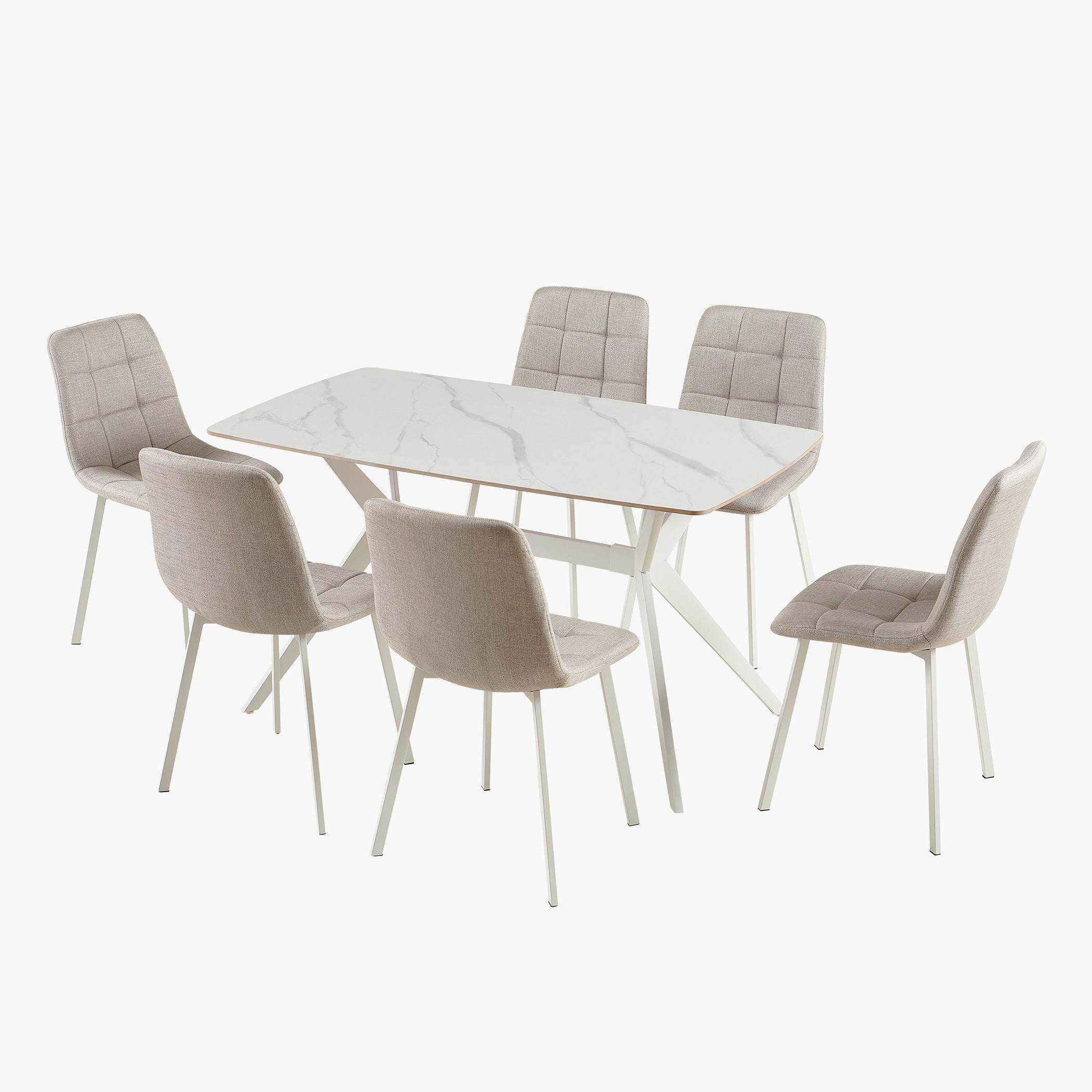 طقم سفرة 6 مقاعد من الحجر المتكلس من أديسا-hbxfurniture-diningtablesandsets-diningsets-sixseater-image-22