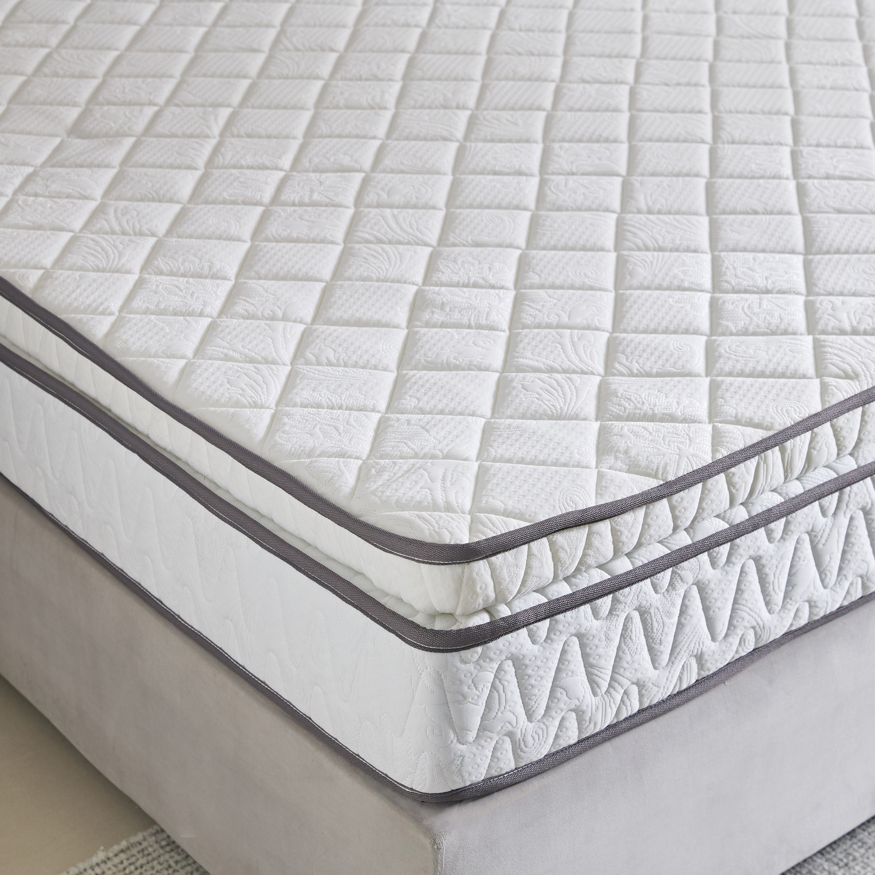 مرتبة كوين بإسفنج مجدد وسطح وسادة من لونو فيرم كور - 150x200x23 سم-hbxbedroom-mattresses-queen-image-2