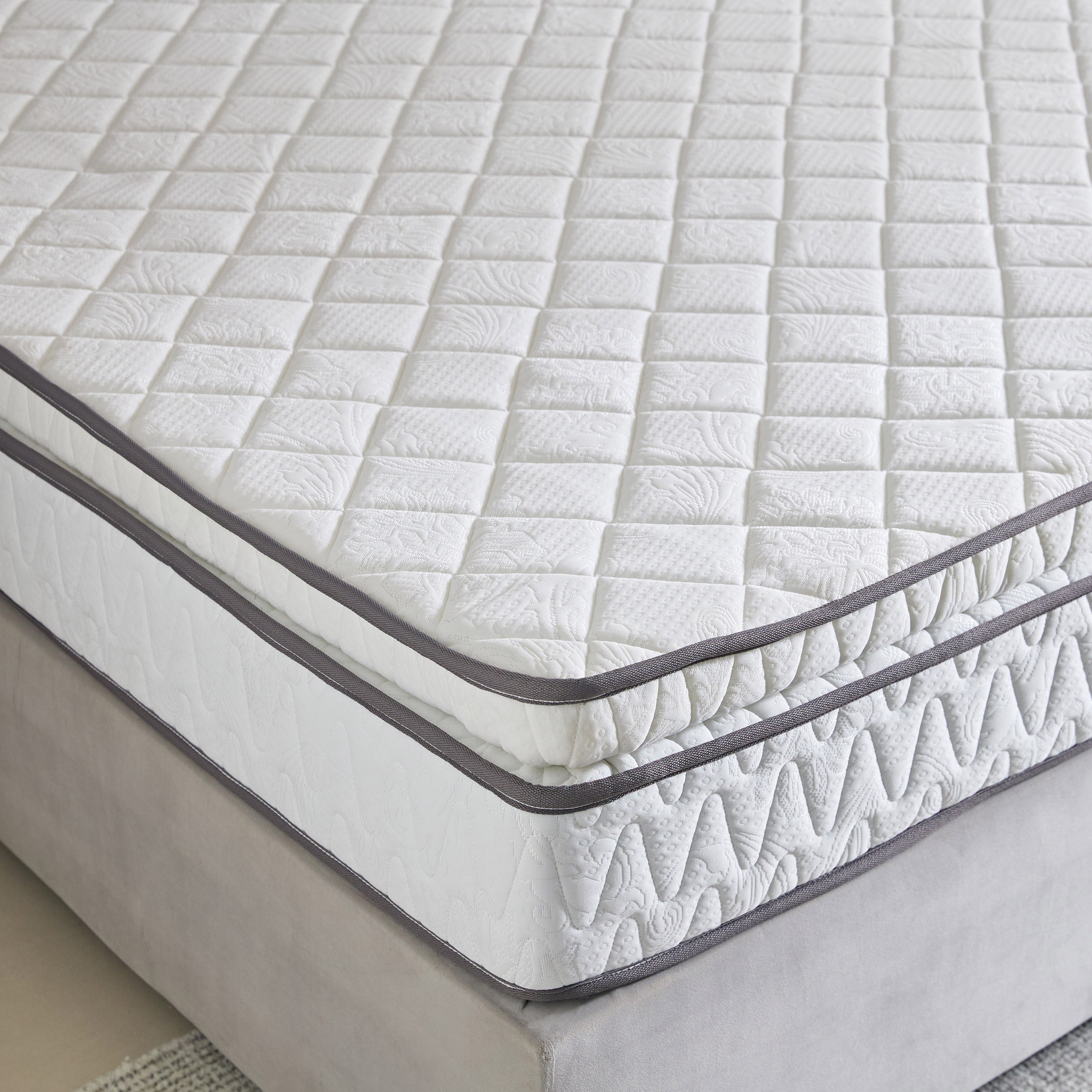 Luno FirmCore Pillow Top Rebonded Foam King Mattress - 180x210x23 cm-hbxfurniture-mattresses-king-image-2