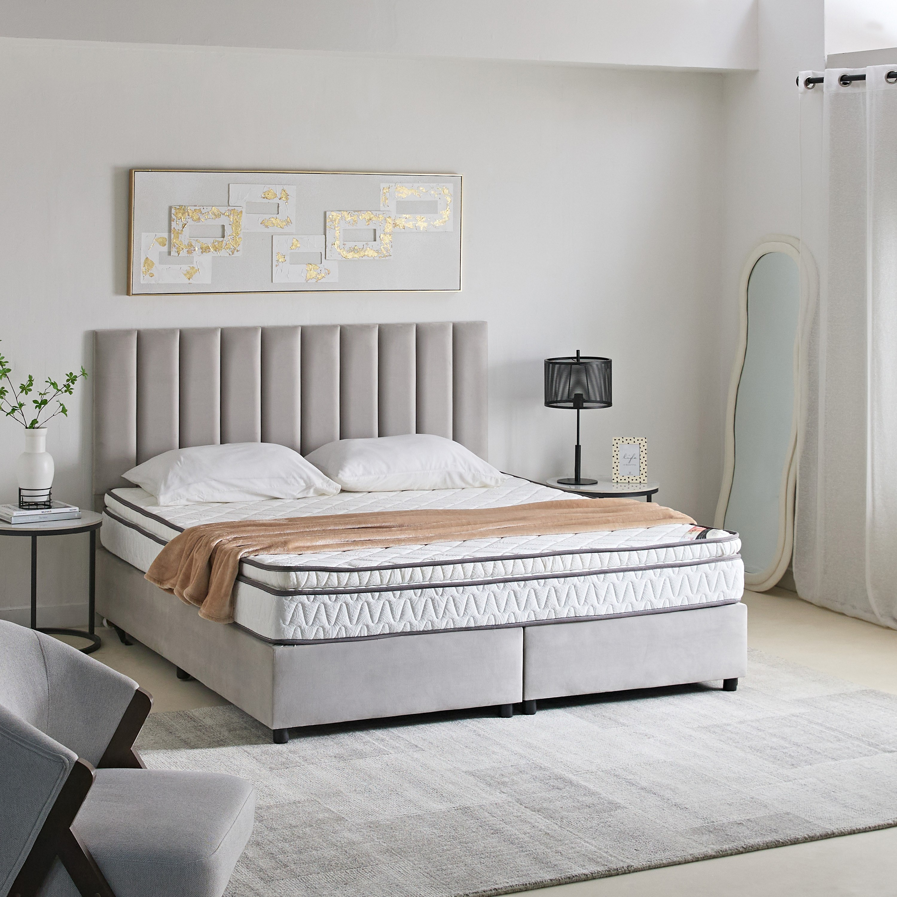 Luno FirmCore Pillow Top Rebonded Foam King Mattress - 180x210x23 cm-hbxfurniture-mattresses-king-image-7