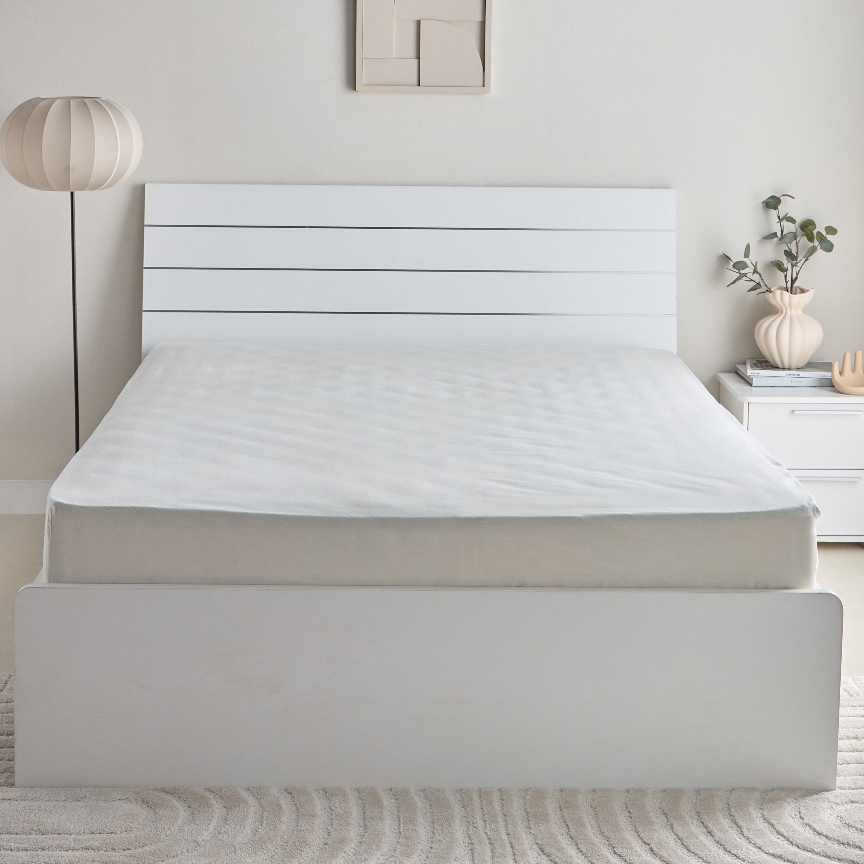 شرشف مطّاطي كوين بولي قطن أوليمبك من بريستول - 160x200+25 سم-hbxhomeware-hbxbedroom-image-3