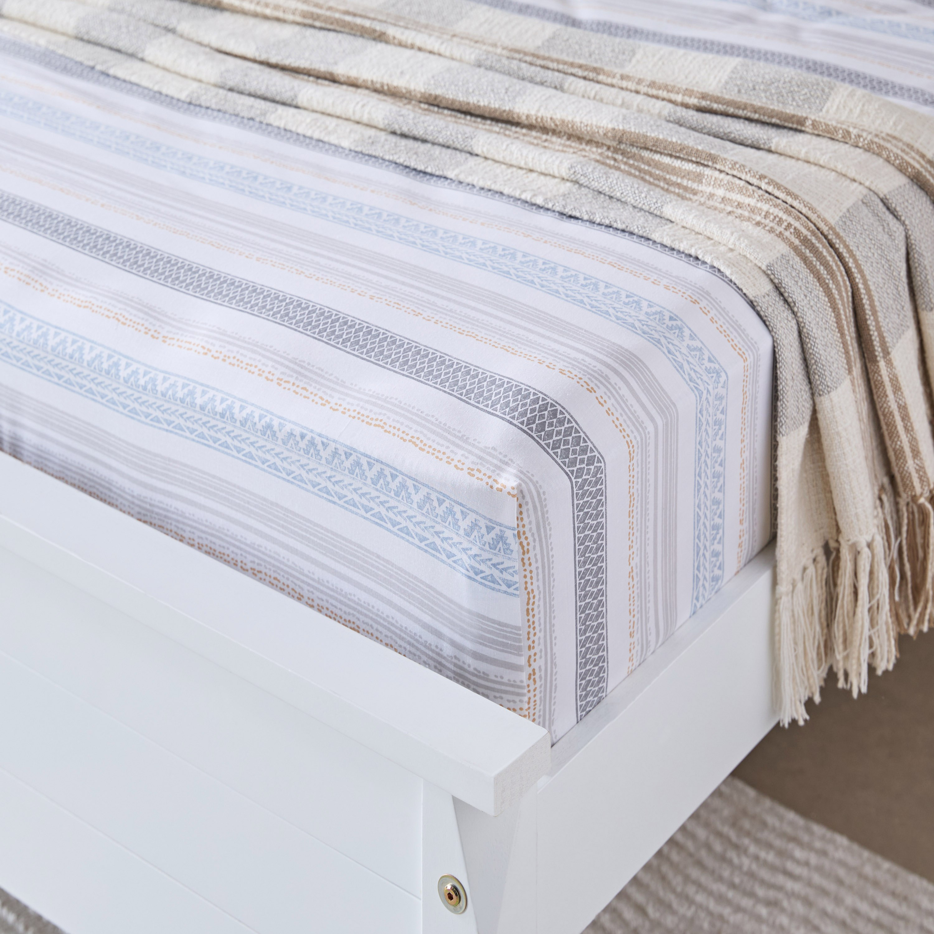 Albania Oran Polycotton King Flat Sheet - 240x260 cm-hbxhomeware-hbxbedroom-image-1