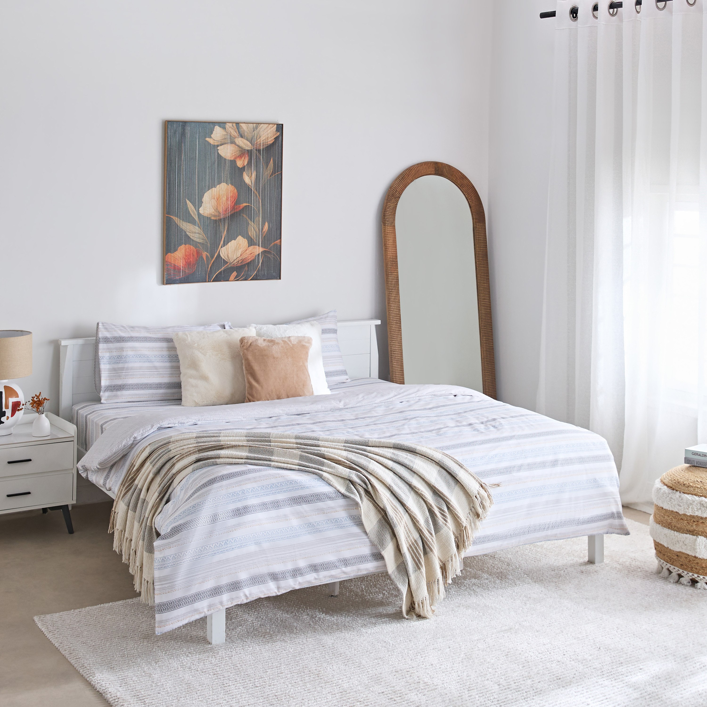 Albania Oran Polycotton King Flat Sheet - 240x260 cm-hbxhomeware-hbxbedroom-image-7