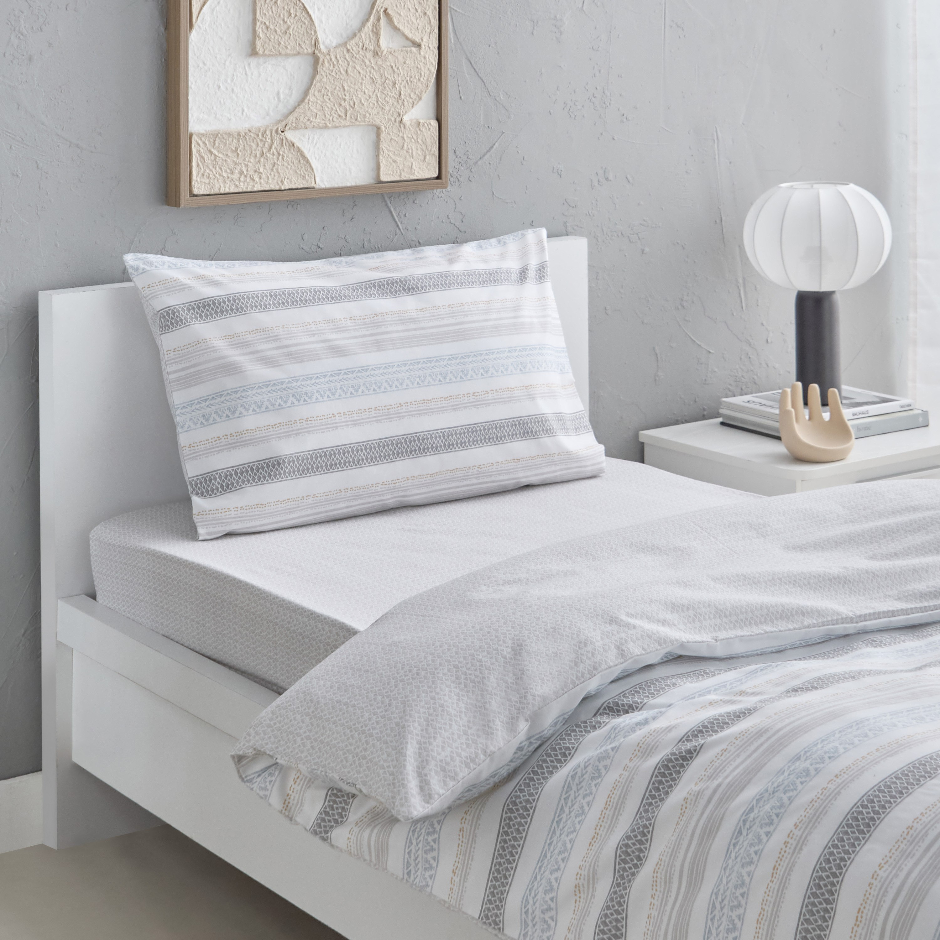 طقم غطاء لحاف بولي قطن فردي قطعتين أوران من ألبانيا - 135x200 سم-hbxhomeware-hbxbedroom-image-1