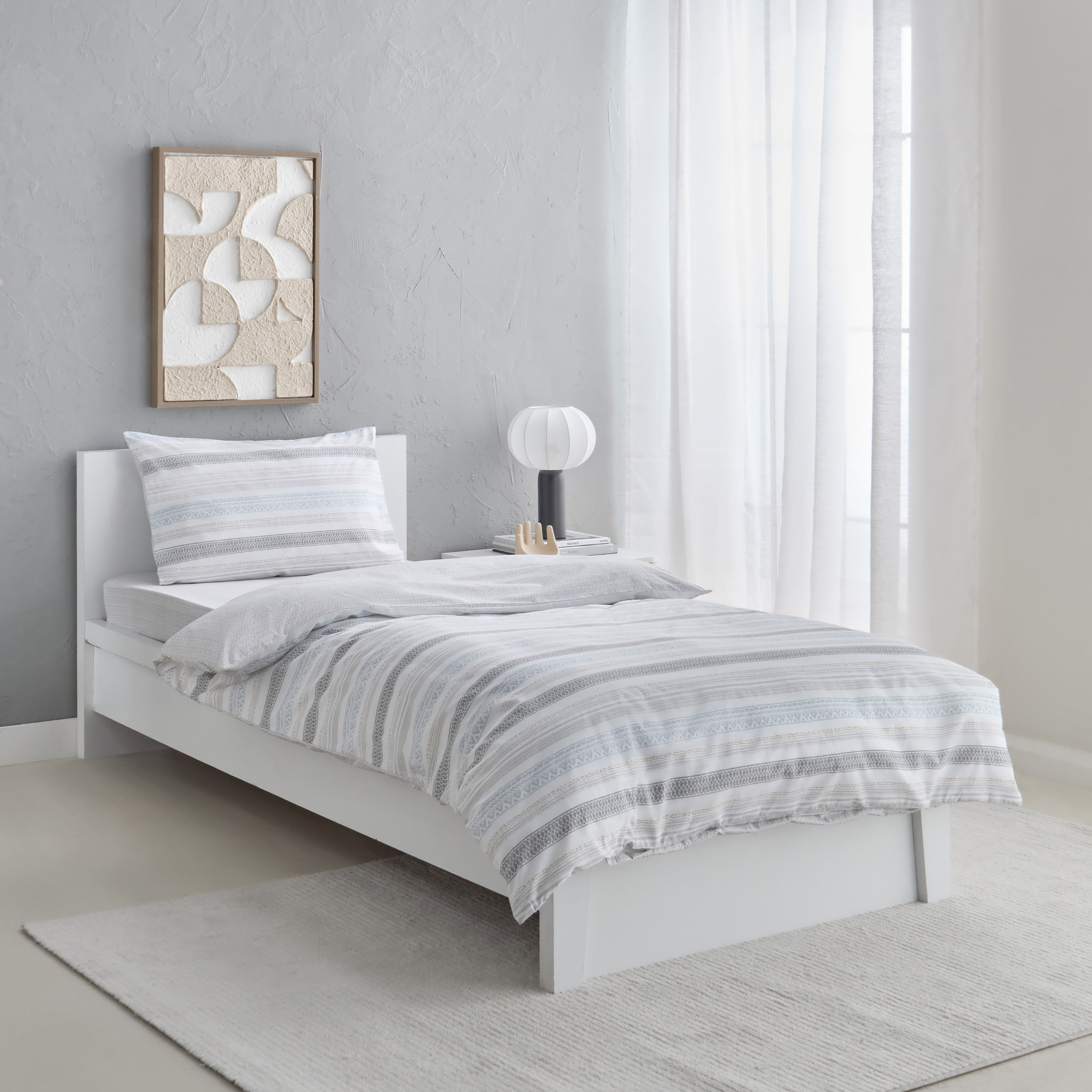طقم غطاء لحاف بولي قطن فردي قطعتين أوران من ألبانيا - 135x200 سم-hbxhomeware-hbxbedroom-image-2