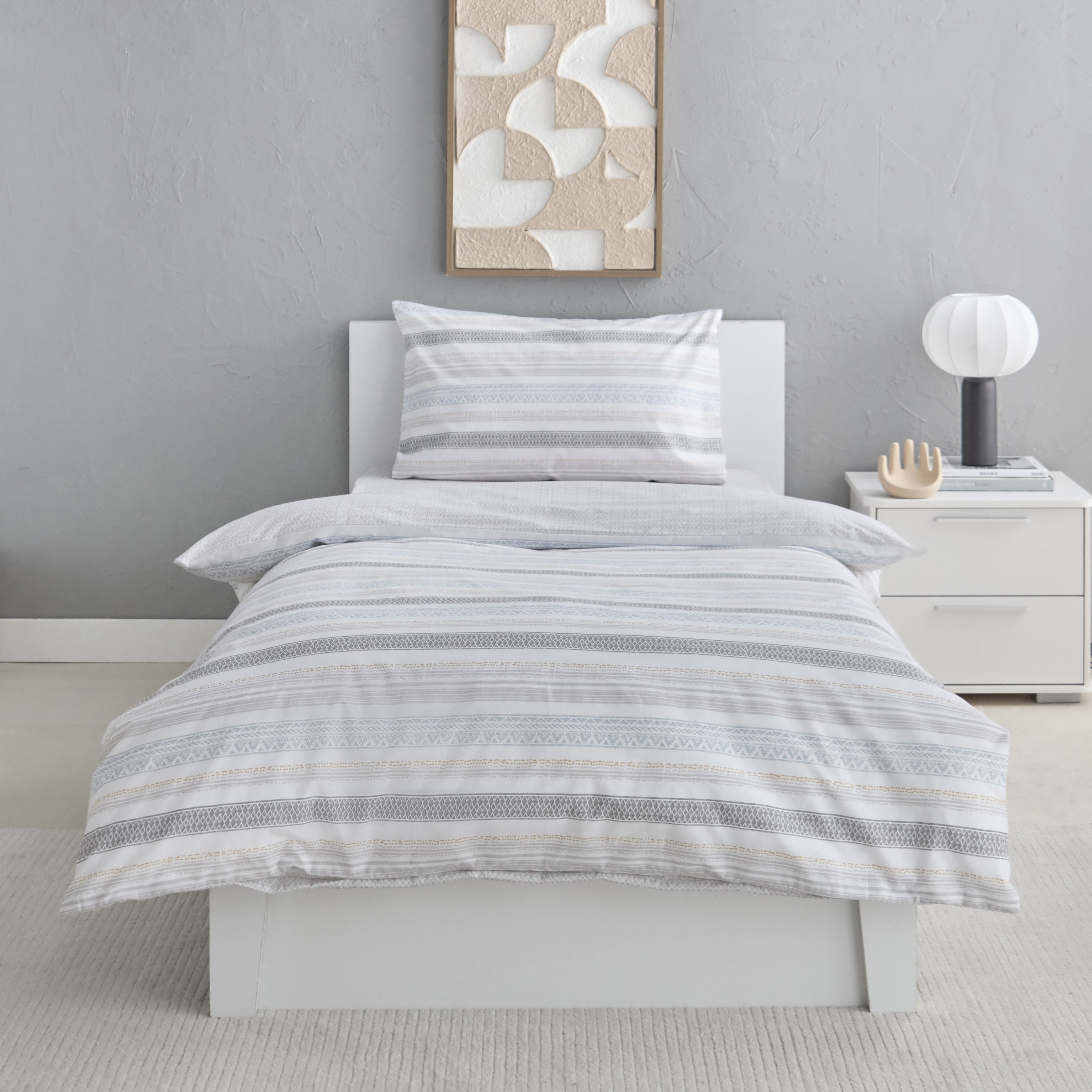 طقم غطاء لحاف بولي قطن فردي قطعتين أوران من ألبانيا - 135x200 سم-hbxhomeware-hbxbedroom-image-3