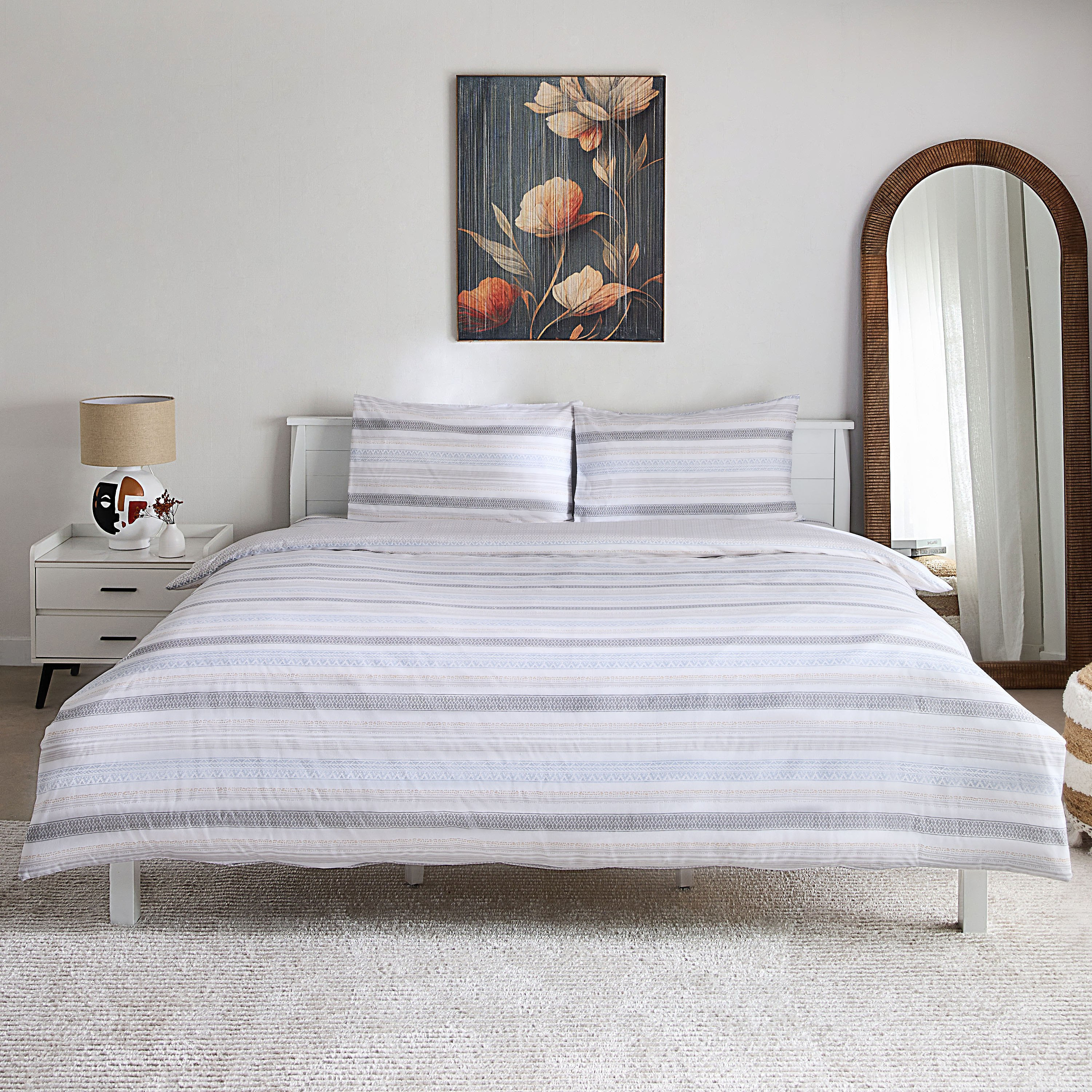 Albania Oran 3-Piece Polycotton Printed Queen Duvet Cover Set - 220x220 cm-hbxhomeware-hbxbedroom-image-3