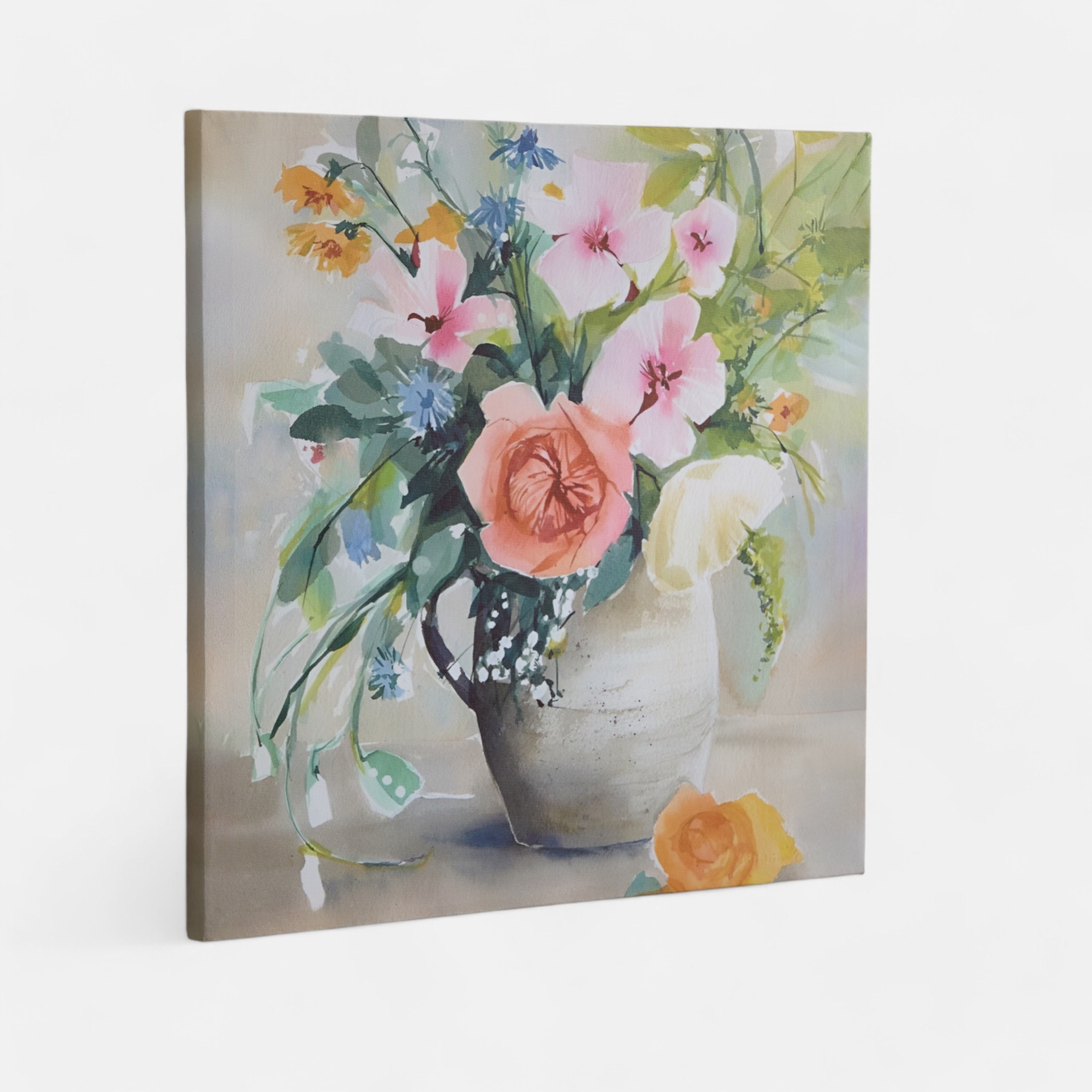 Elmer Canvas Printed Flowerpot Framed Picture - 40x40x1.8 cm-PROMO_HB_AE_B1G1_250925-image-6