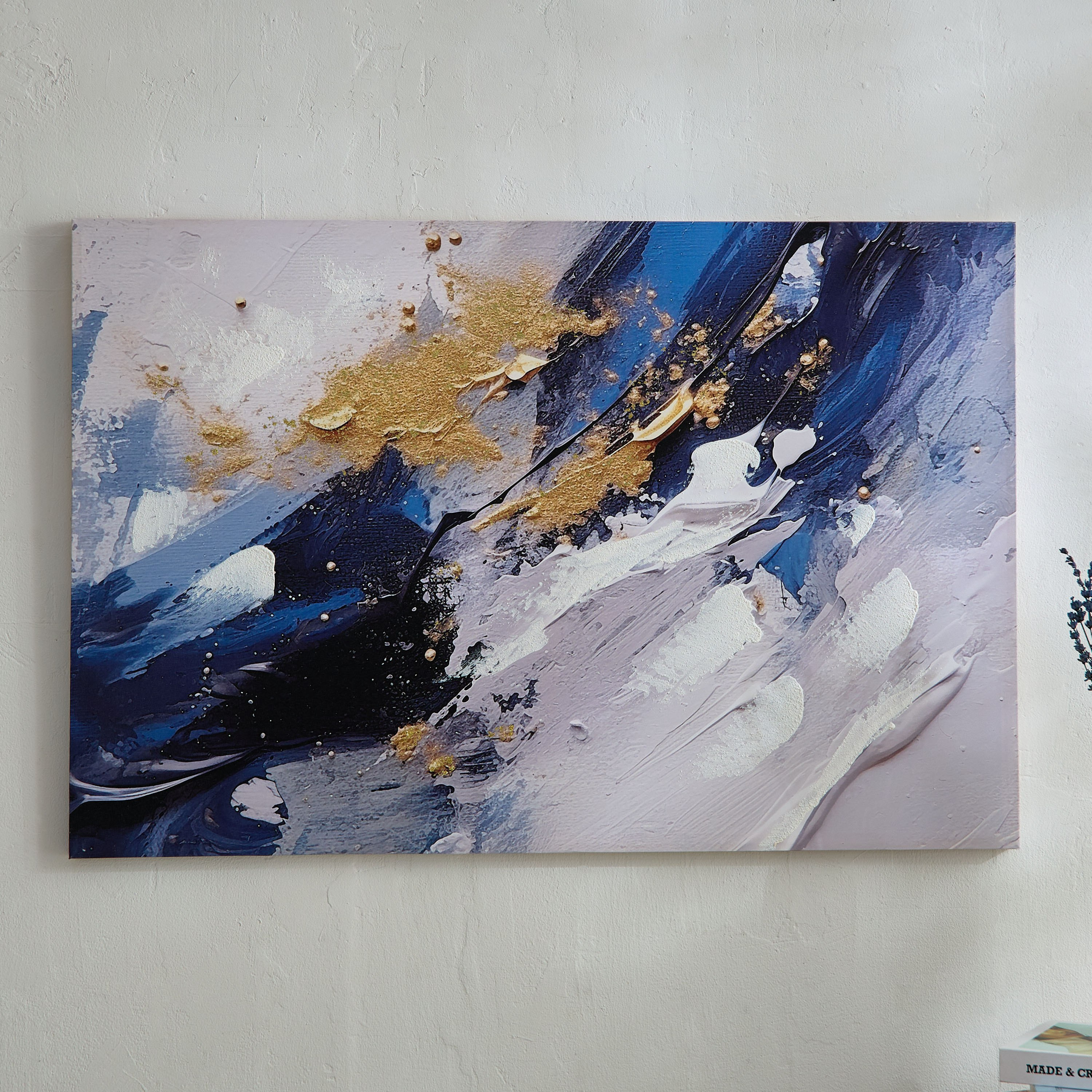 زينة حائط لامعة مرسومة يدويًا بتصميم تجريدي من نيروبي - 90x2.5x60  سم-hbxhomeware-hbxdecorandfurnishings-image-2