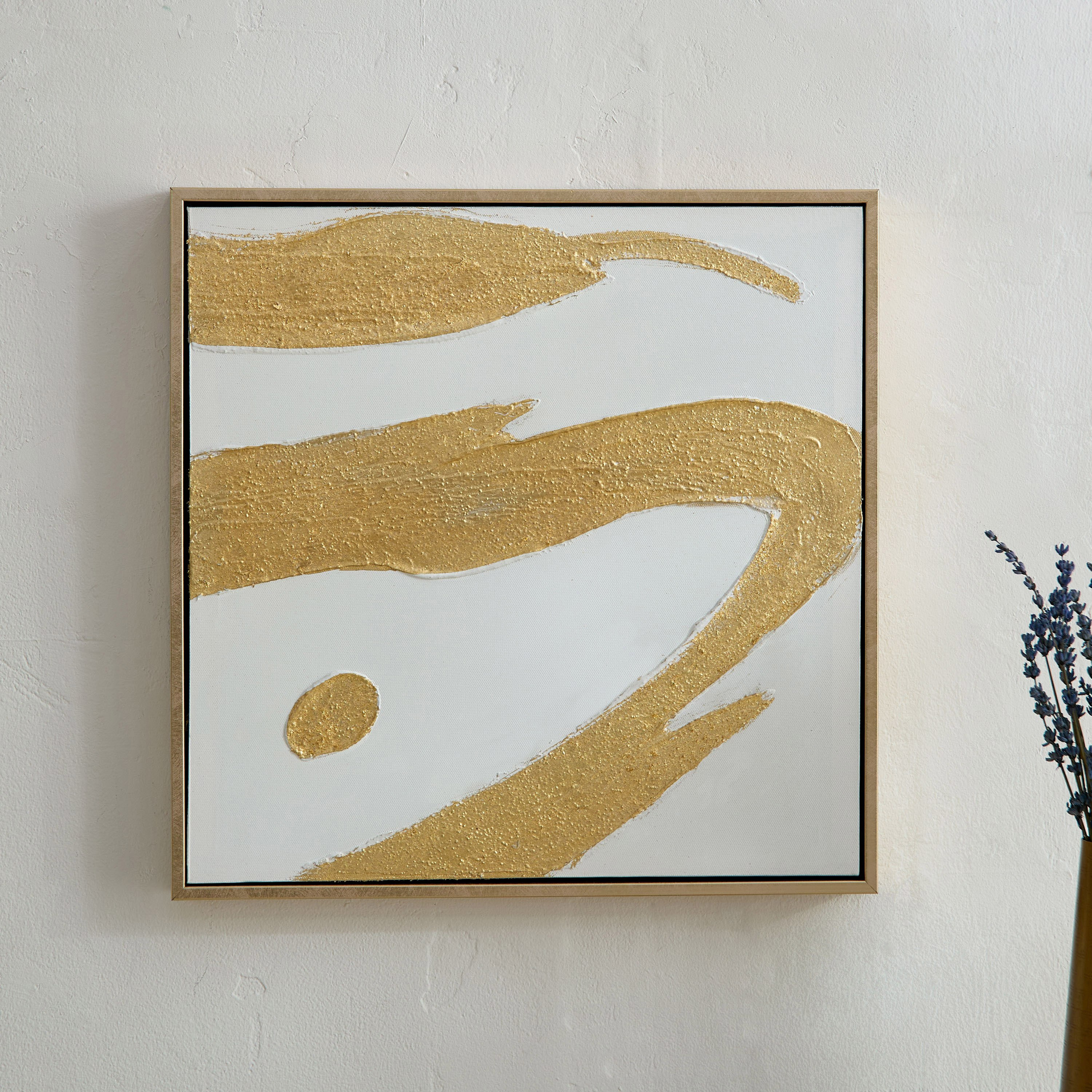 Nairobi Abstract Hand Painted Framed Wall Art - 42x4x42 cm-hbxhomeware-hbxdecorandfurnishings-image-2