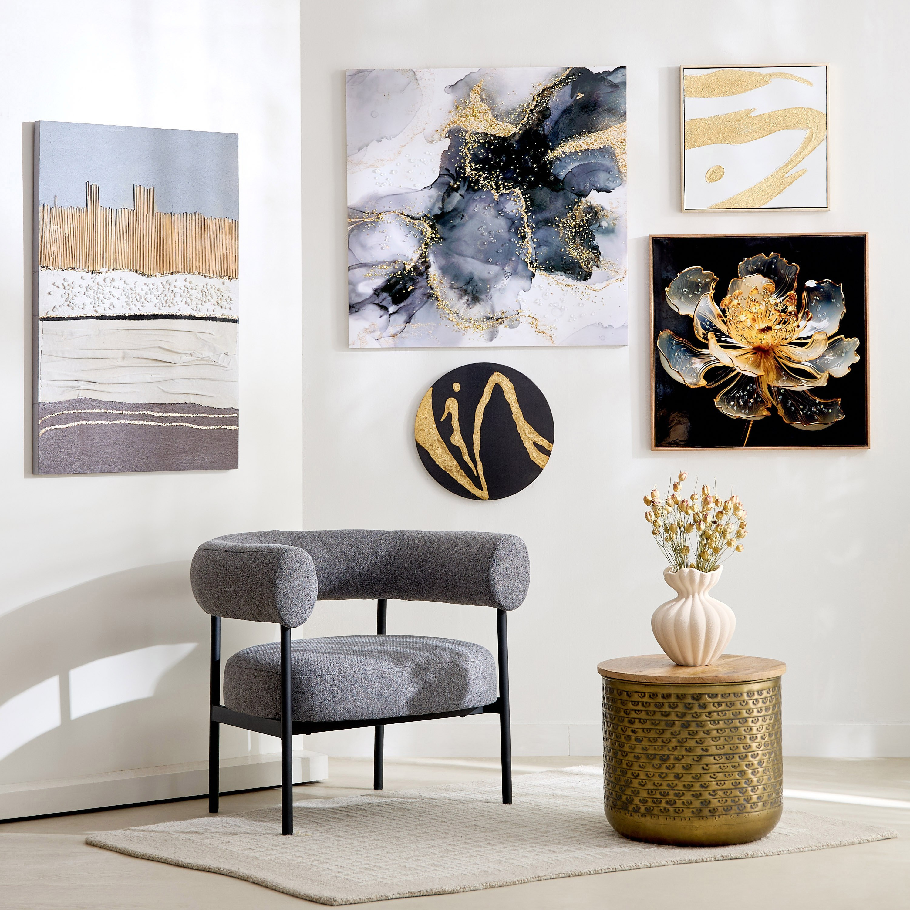 Nairobi Abstract Hand Painted Framed Wall Art - 42x4x42 cm-hbxhomeware-hbxdecorandfurnishings-image-5