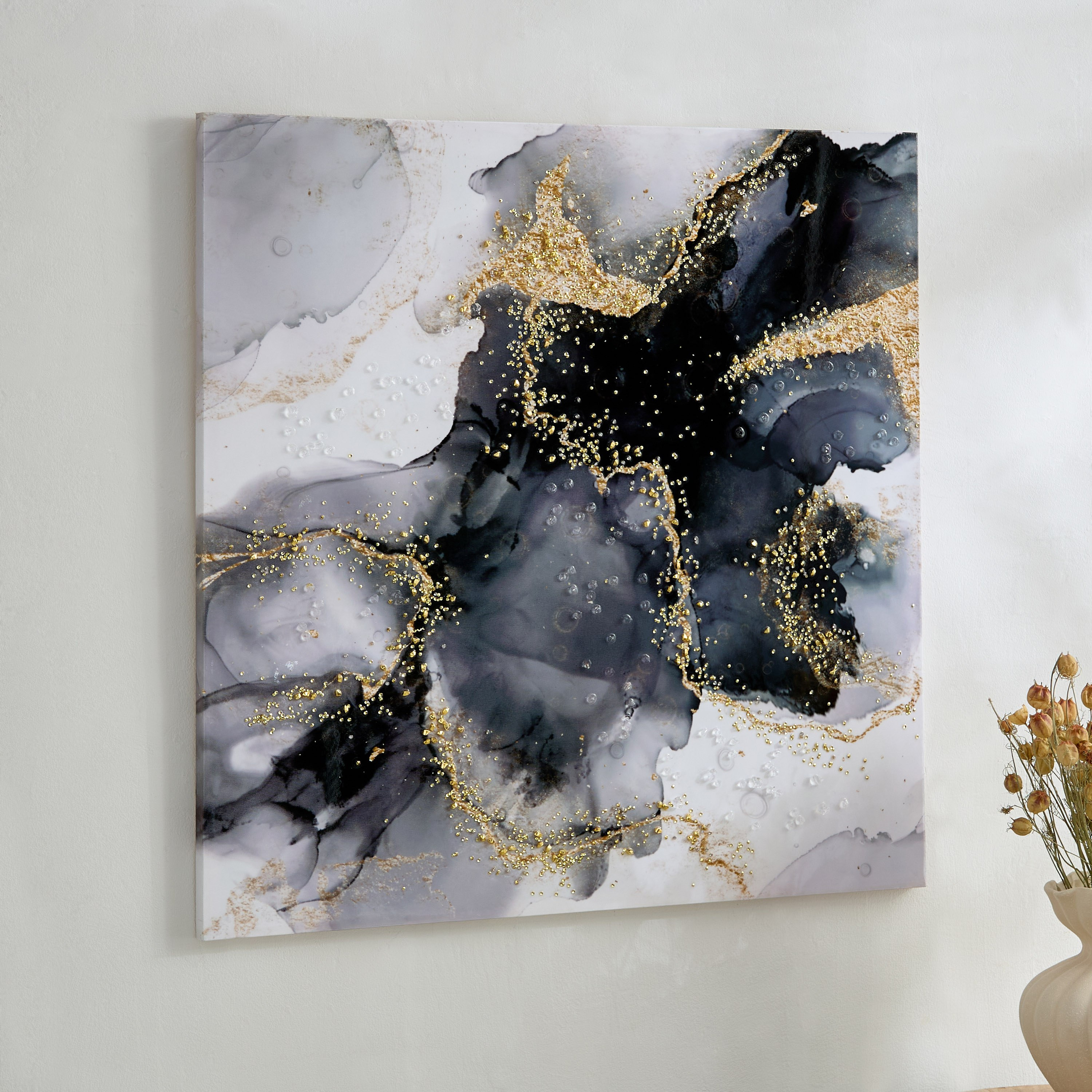 زينة حائط أكريليك وزجاج بتصميم تجريدي من نيروبي - 80x2.5x80 سم-hbxhomeware-hbxdecorandfurnishings-image-1