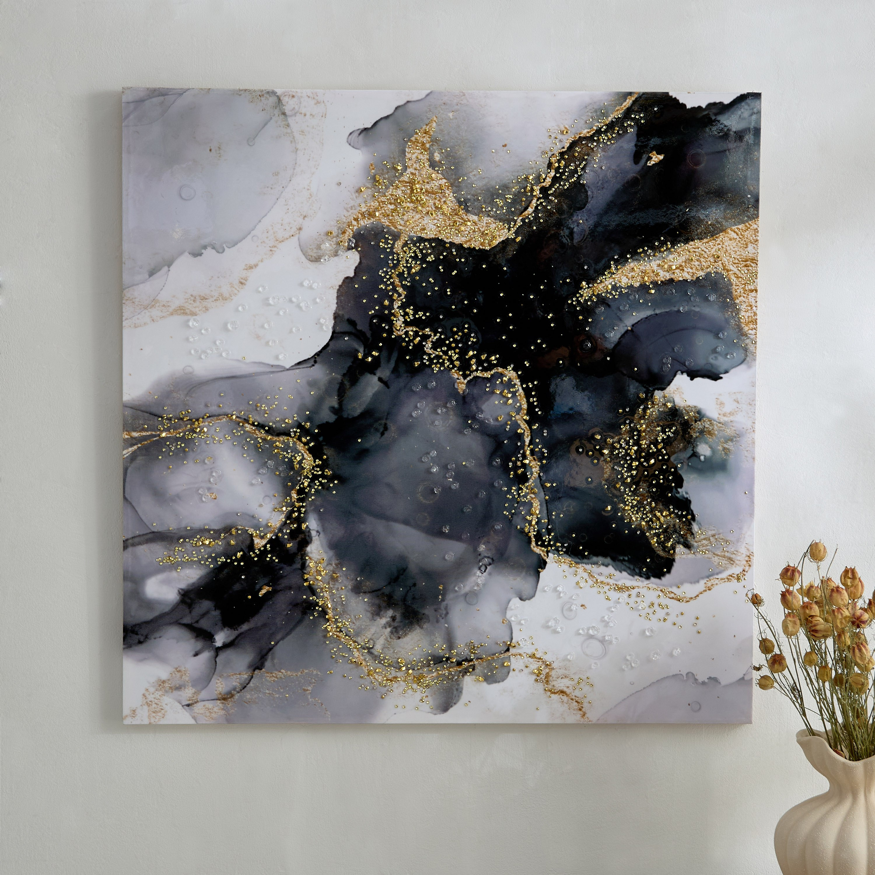 زينة حائط أكريليك وزجاج بتصميم تجريدي من نيروبي - 80x2.5x80 سم-hbxhomeware-hbxdecorandfurnishings-image-2