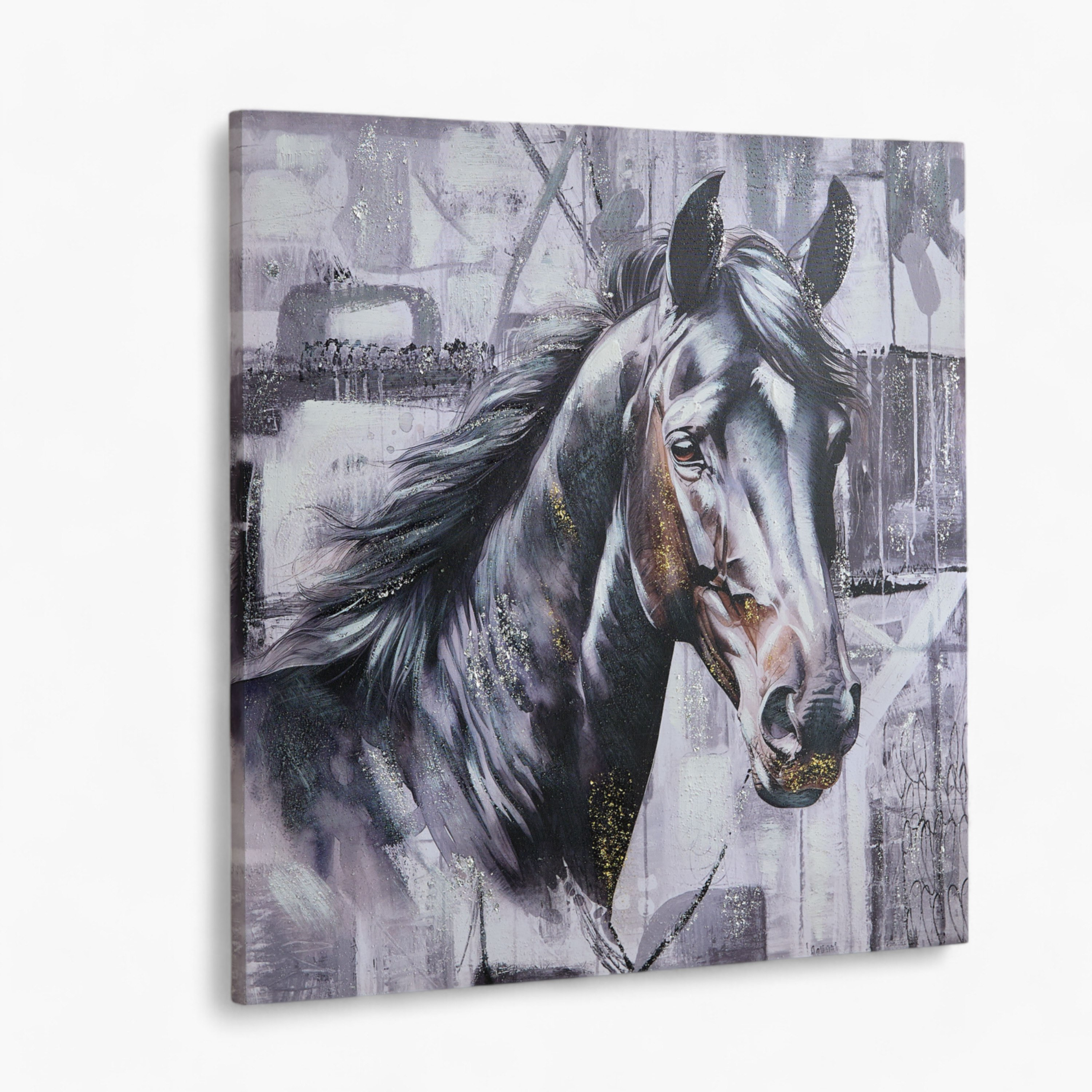 Nairobi Horse Hand Painted Wall Art - 80x3x80 cm-hbxhomeware-hbxdecorandfurnishings-image-6