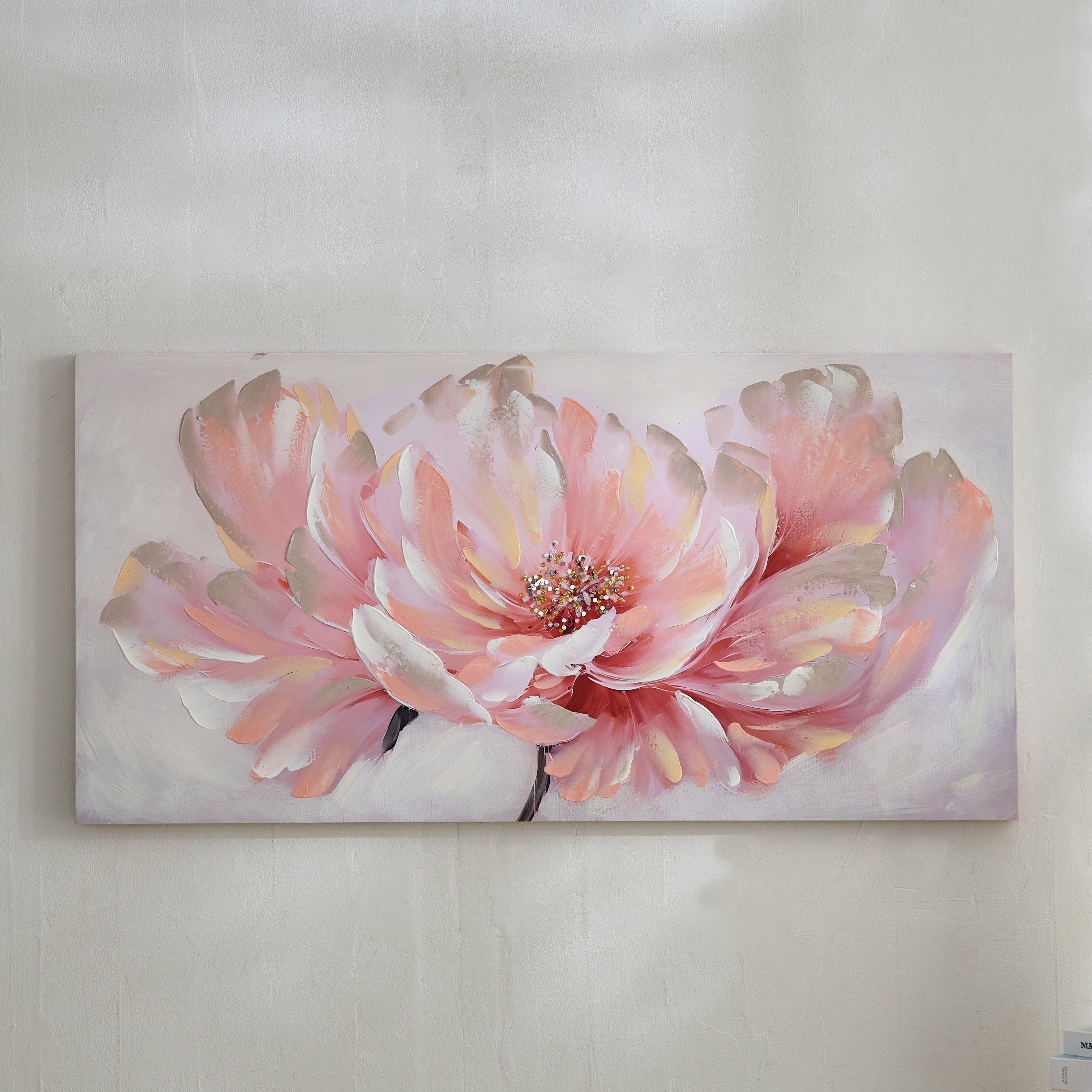 زينة حائط أكريليك مرسومة يدويًا بتصميم أزهار من نيروبي - 120x3x60 سم-hbxhomeware-hbxdecorandfurnishings-image-2