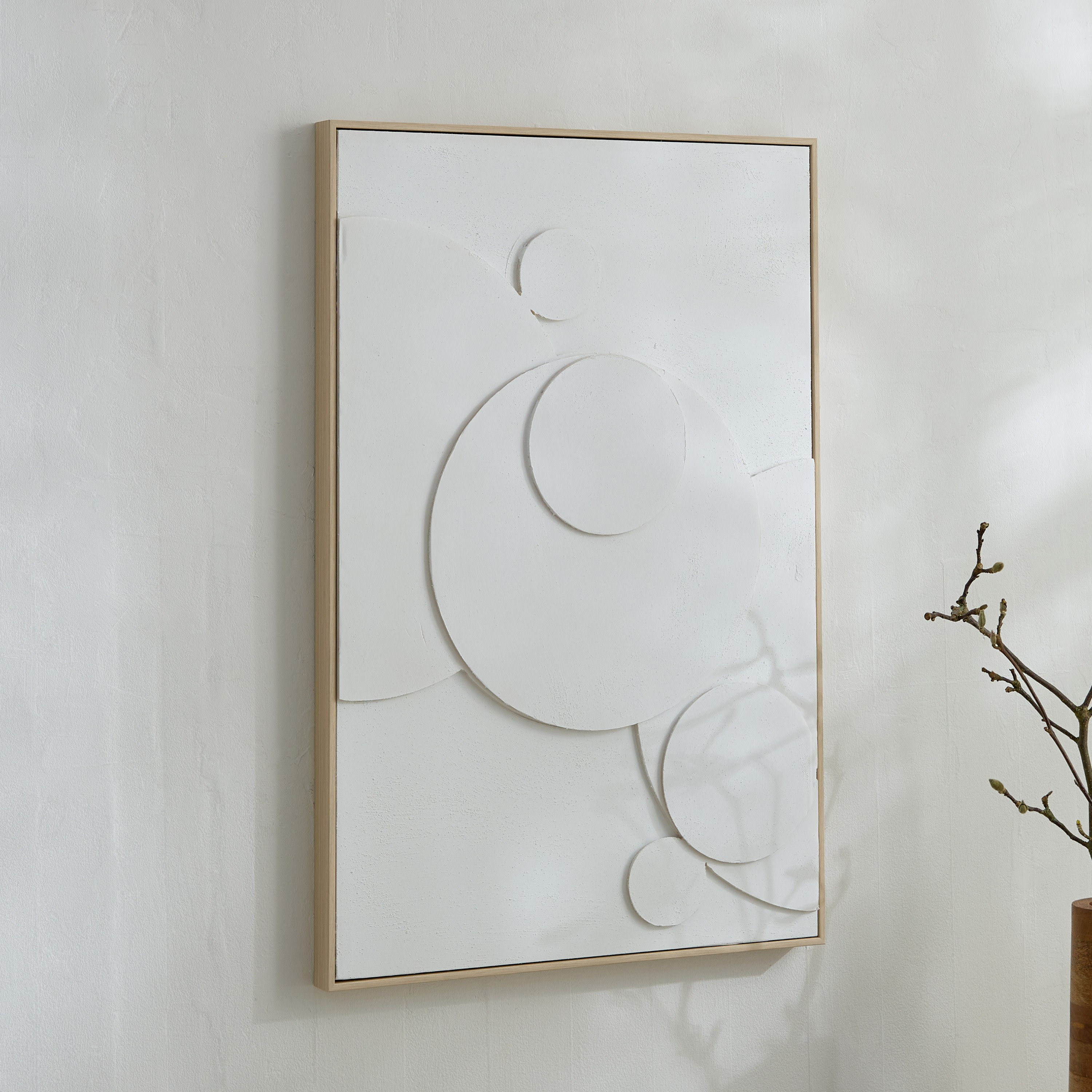 زينة حائط مؤطرة مطلية يدويًا ثلاثية الأبعاد من نيروبي - 60x4x90 سم-hbxhomeware-hbxdecorandfurnishings-image-1