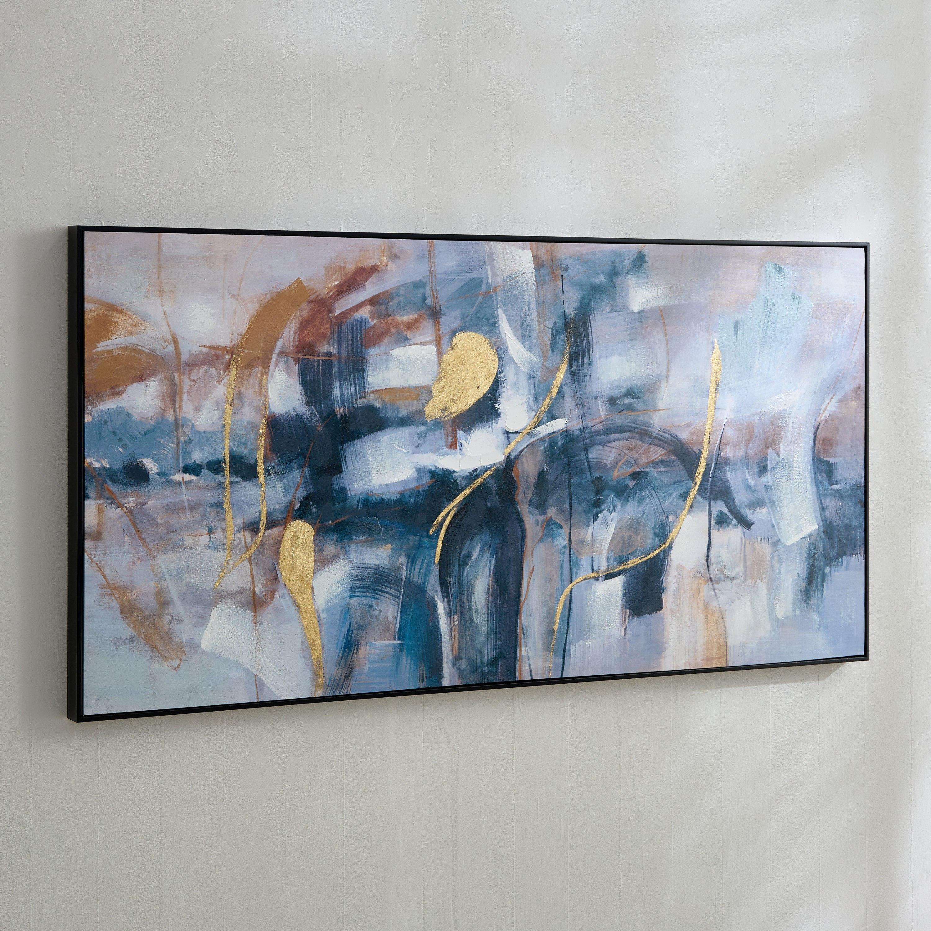 زينة حائط مؤطرة مطلية يدويًا بتصميم تجريدي من نيروبي - 142x4.5x72 سم-PROMO_HB_AE_B1G1_250925-image-6