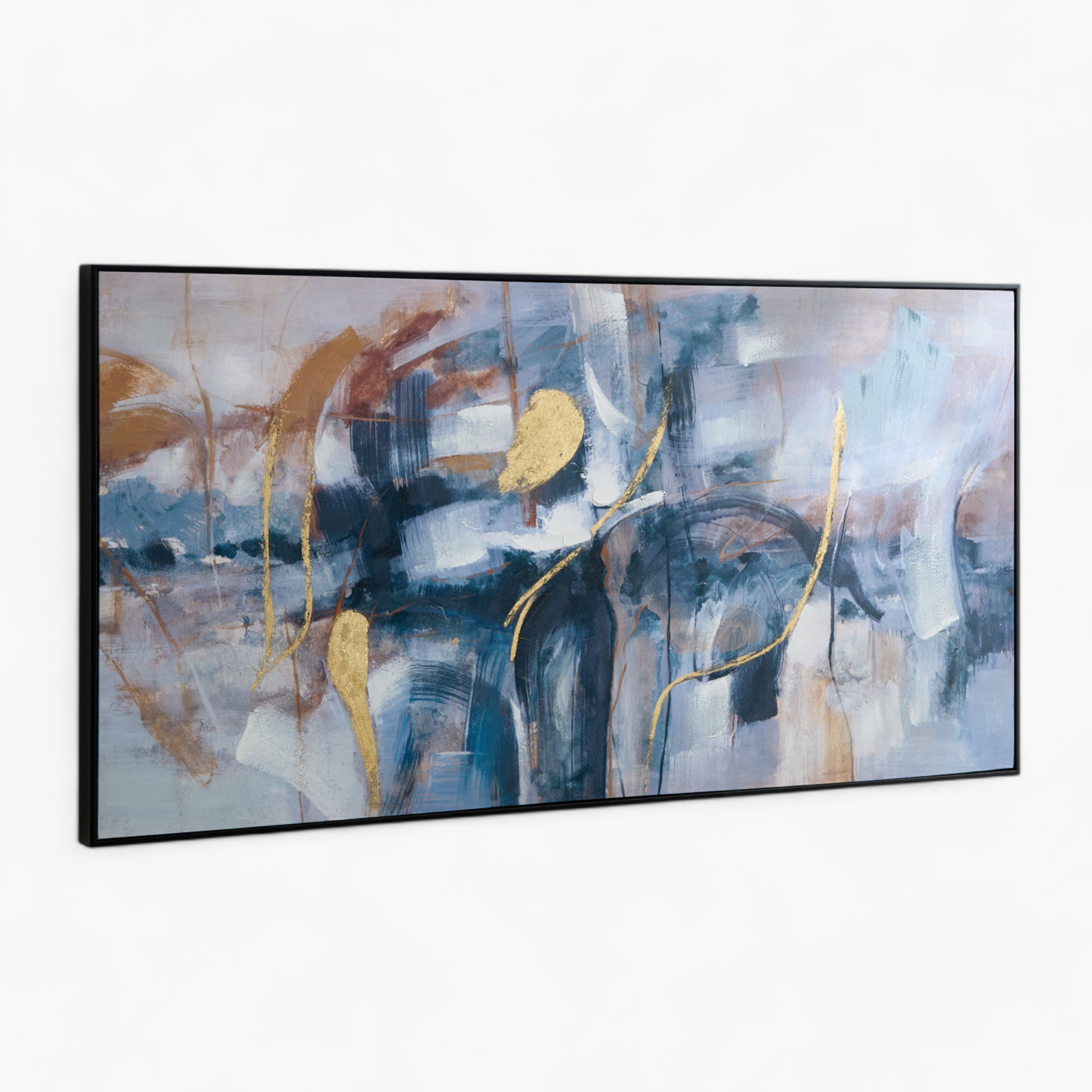 زينة حائط مؤطرة مطلية يدويًا بتصميم تجريدي من نيروبي - 142x4.5x72 سم-PROMO_HB_AE_B1G1_250925-image-7