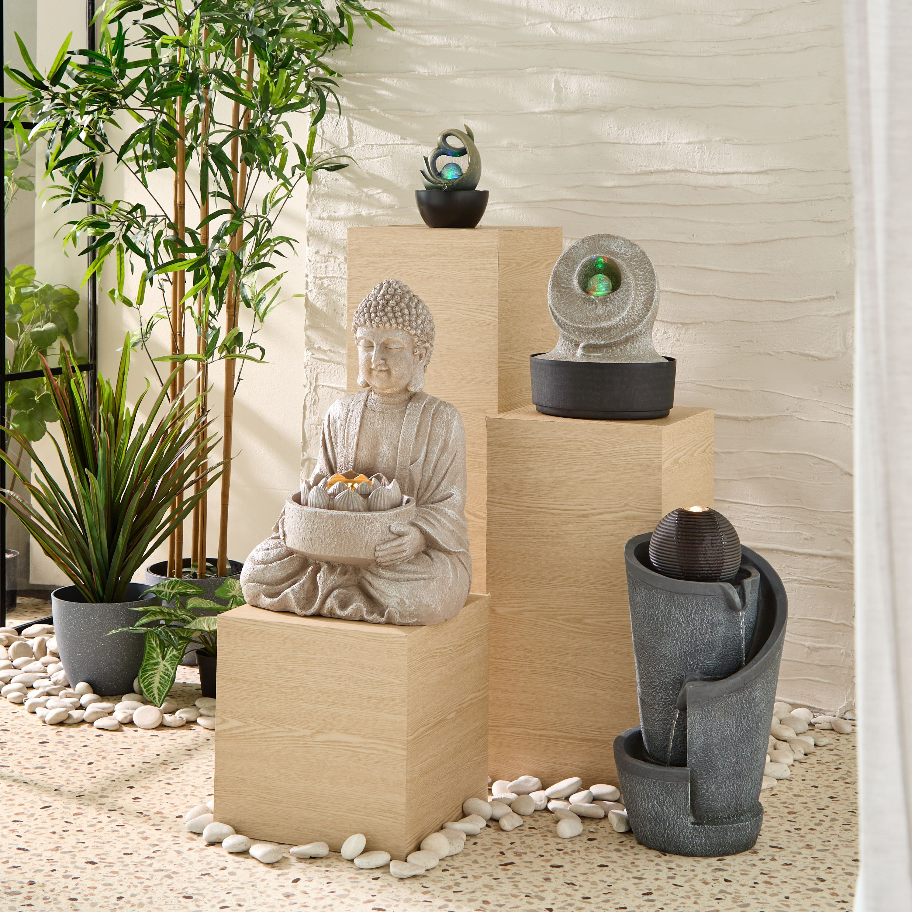 Belen Modern Fountain with Rolling Ball and LED Light - 13x13x18 cm-hbxhomeware-hbxdecorandfurnishings-image-4