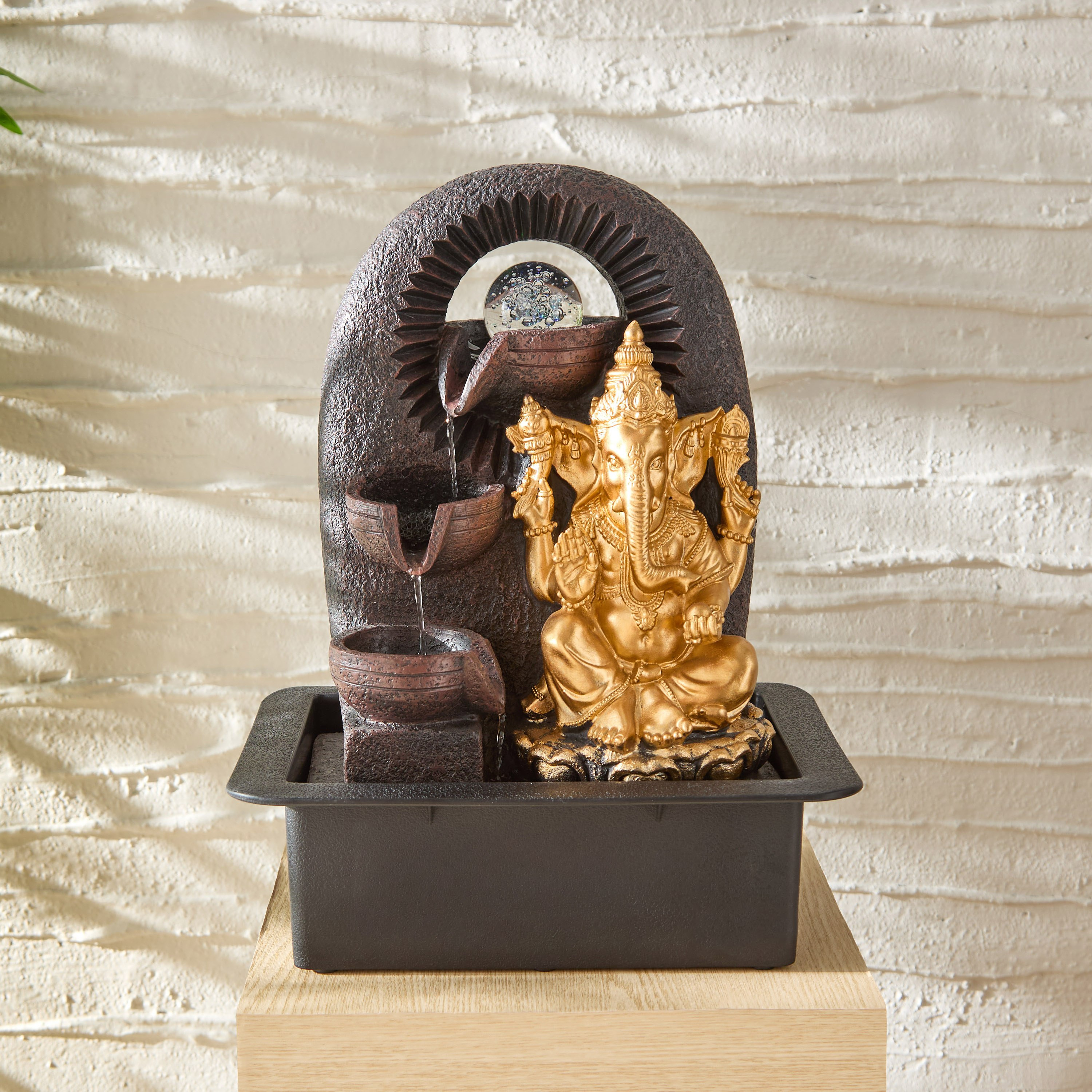 Belen Ganesha Fountain with Rolling Ball and LED Light - 30x22x39 cm-PROMO_HB_AE_B1G1_250925-image-2
