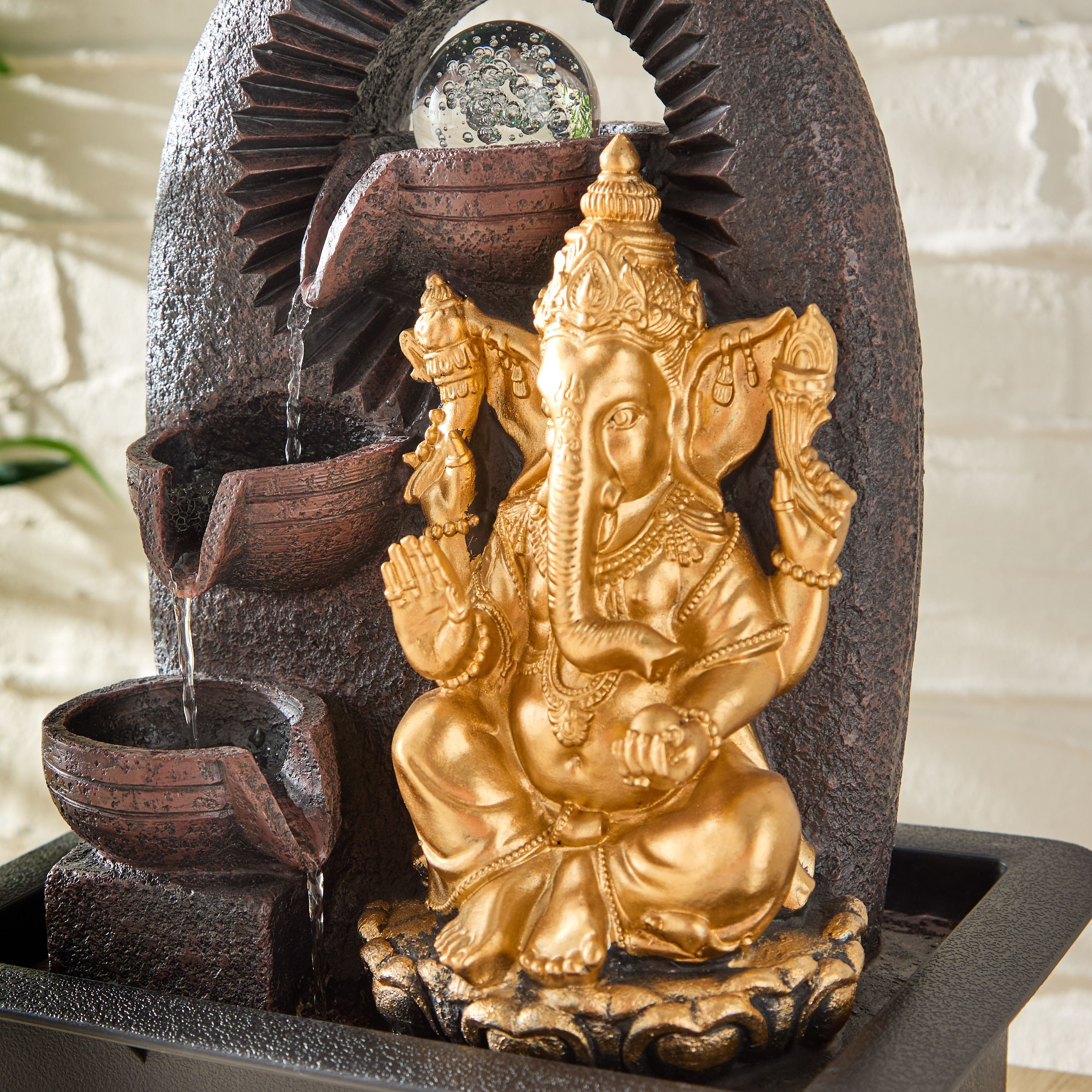 Belen Ganesha Fountain with Rolling Ball and LED Light - 30x22x39 cm-PROMO_HB_AE_B1G1_250925-image-3