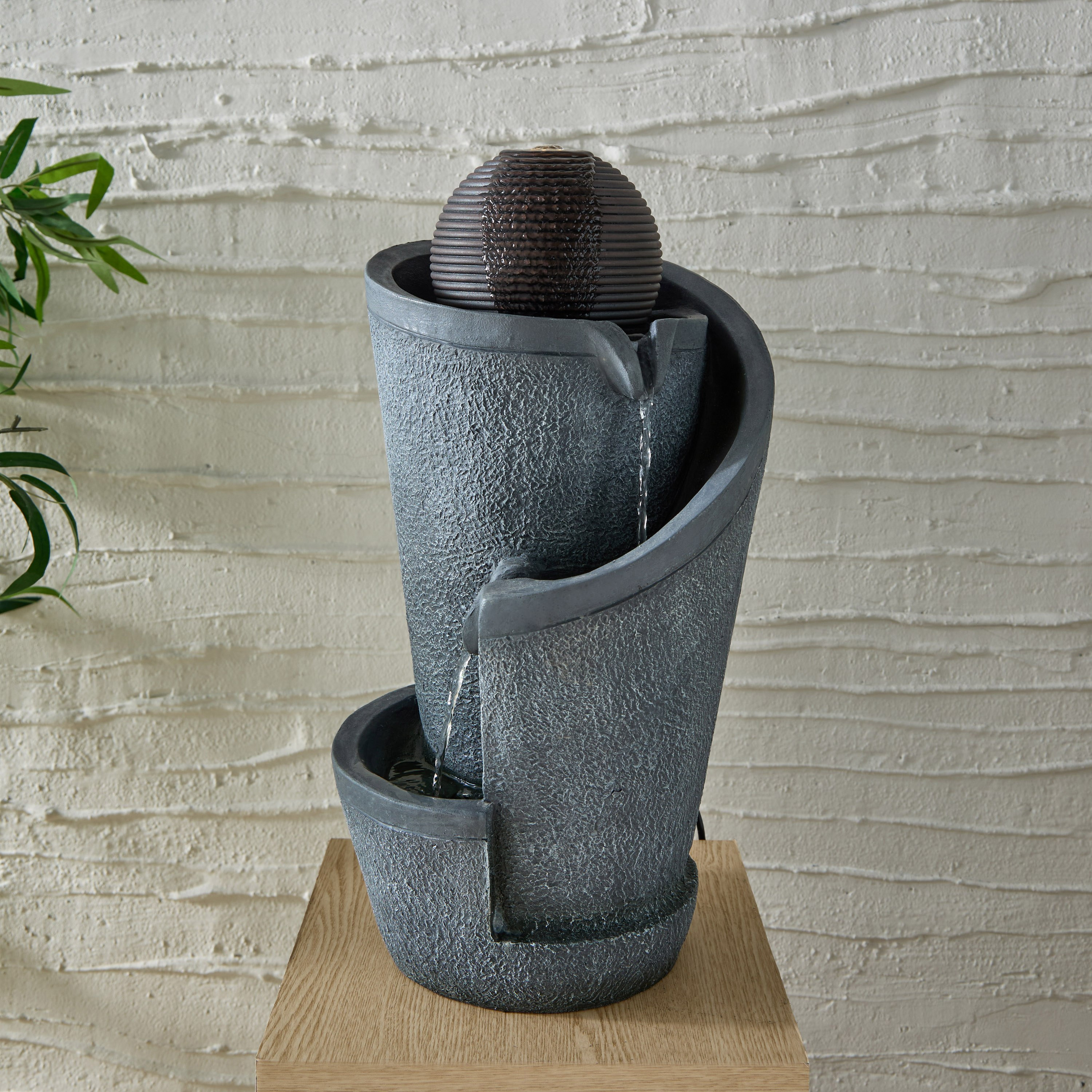 نافورة عصرية بإضاءة إل إي دي من بيلين - 26x24x48 سم-hbxhomeware-gardenandoutdoor-outdoorfountain-image-2