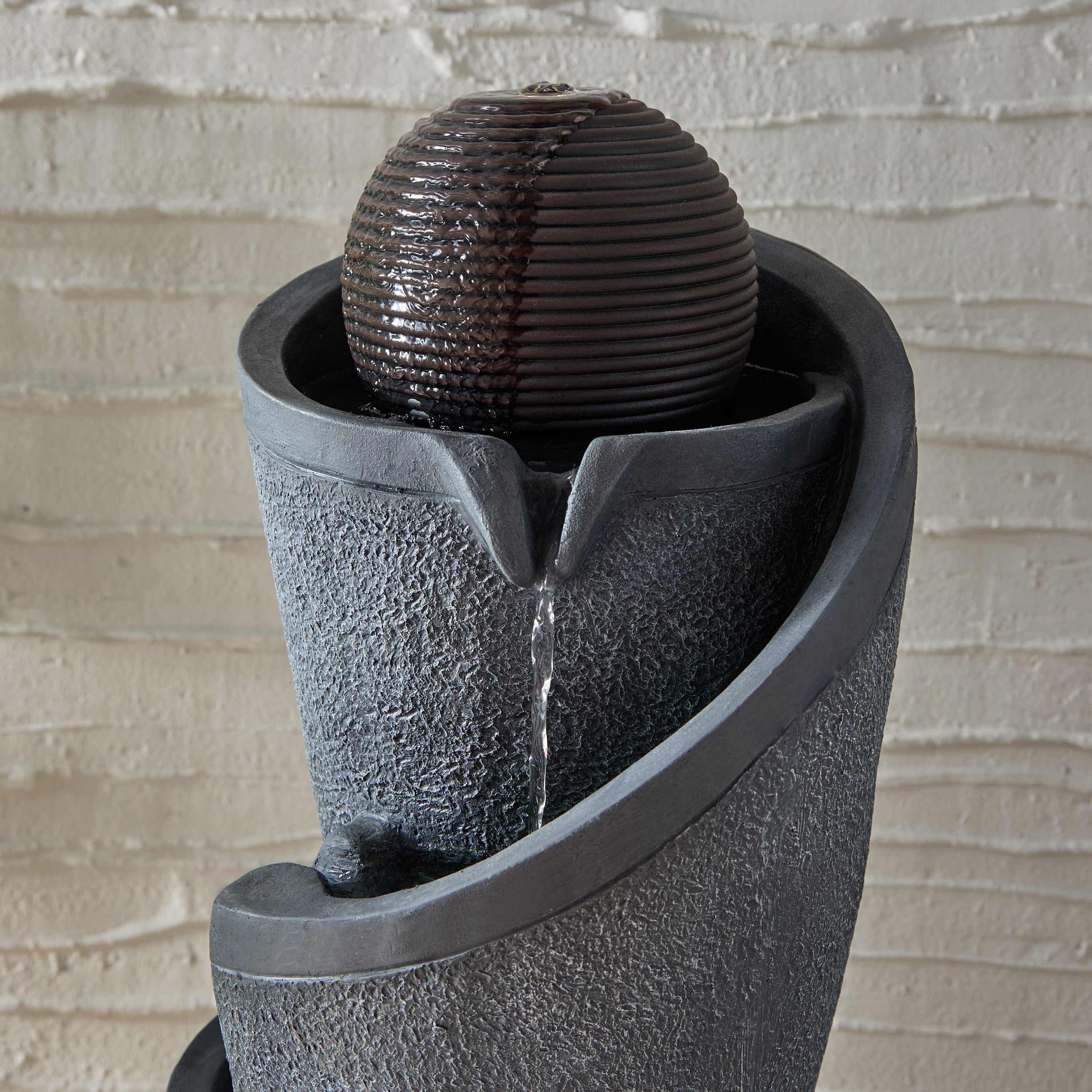 نافورة عصرية بإضاءة إل إي دي من بيلين - 26x24x48 سم-hbxhomeware-gardenandoutdoor-outdoorfountain-image-3