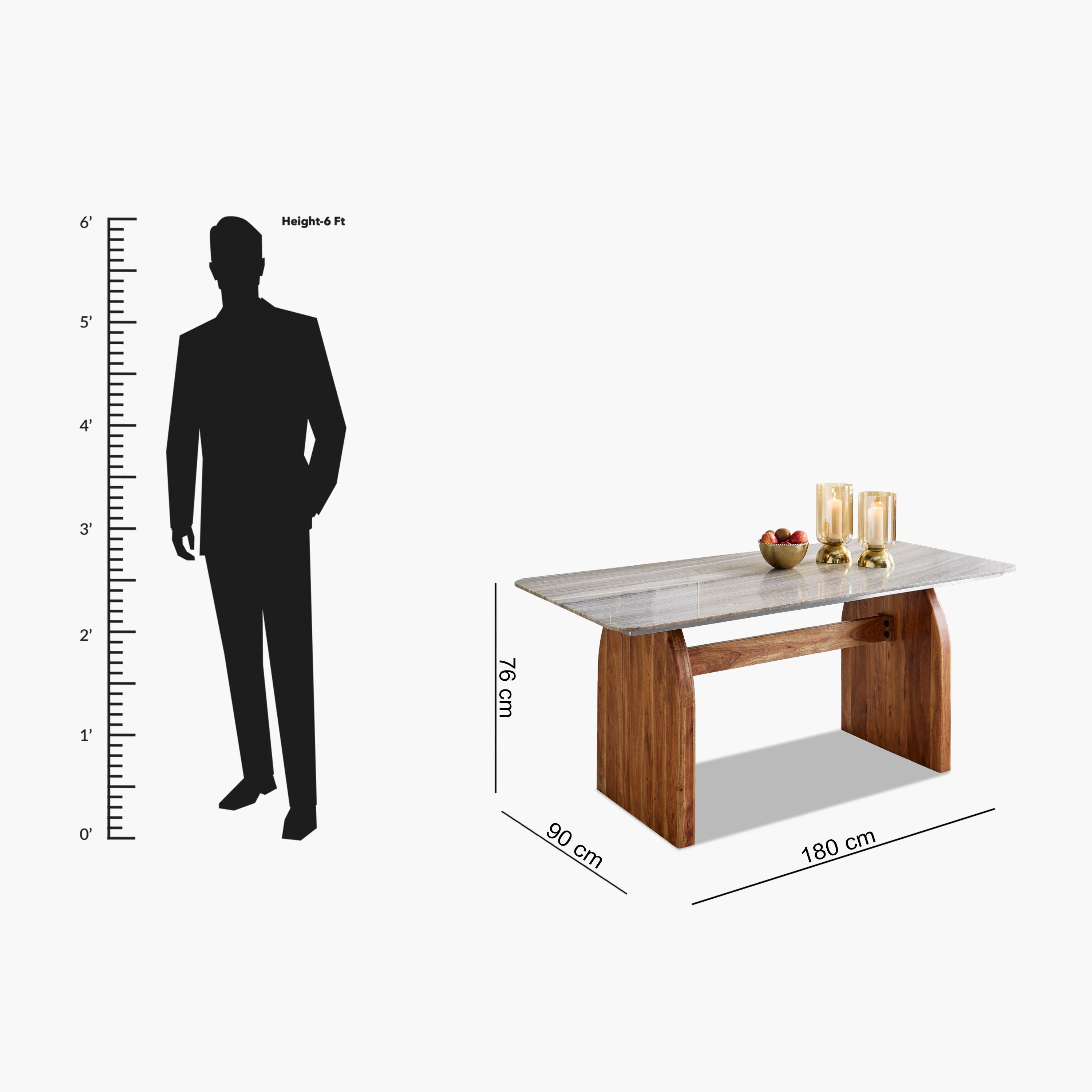 Cavon Seoul 6-Seater Genuine Marble Top Dining Table-hbxdiningroom-diningtablesandsets-diningtables-sixseater-image-10