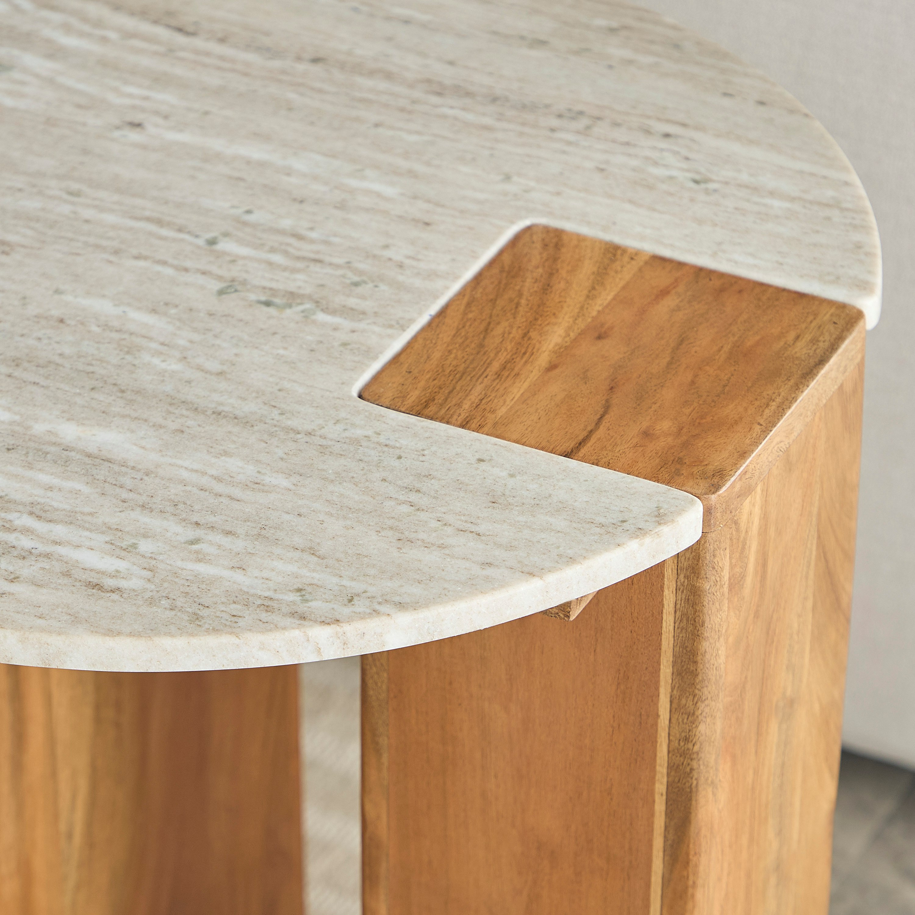 Cavon Seoul Genuine Marble Top Round End Table-hbxfurniture-livingroom-endtables-image-3