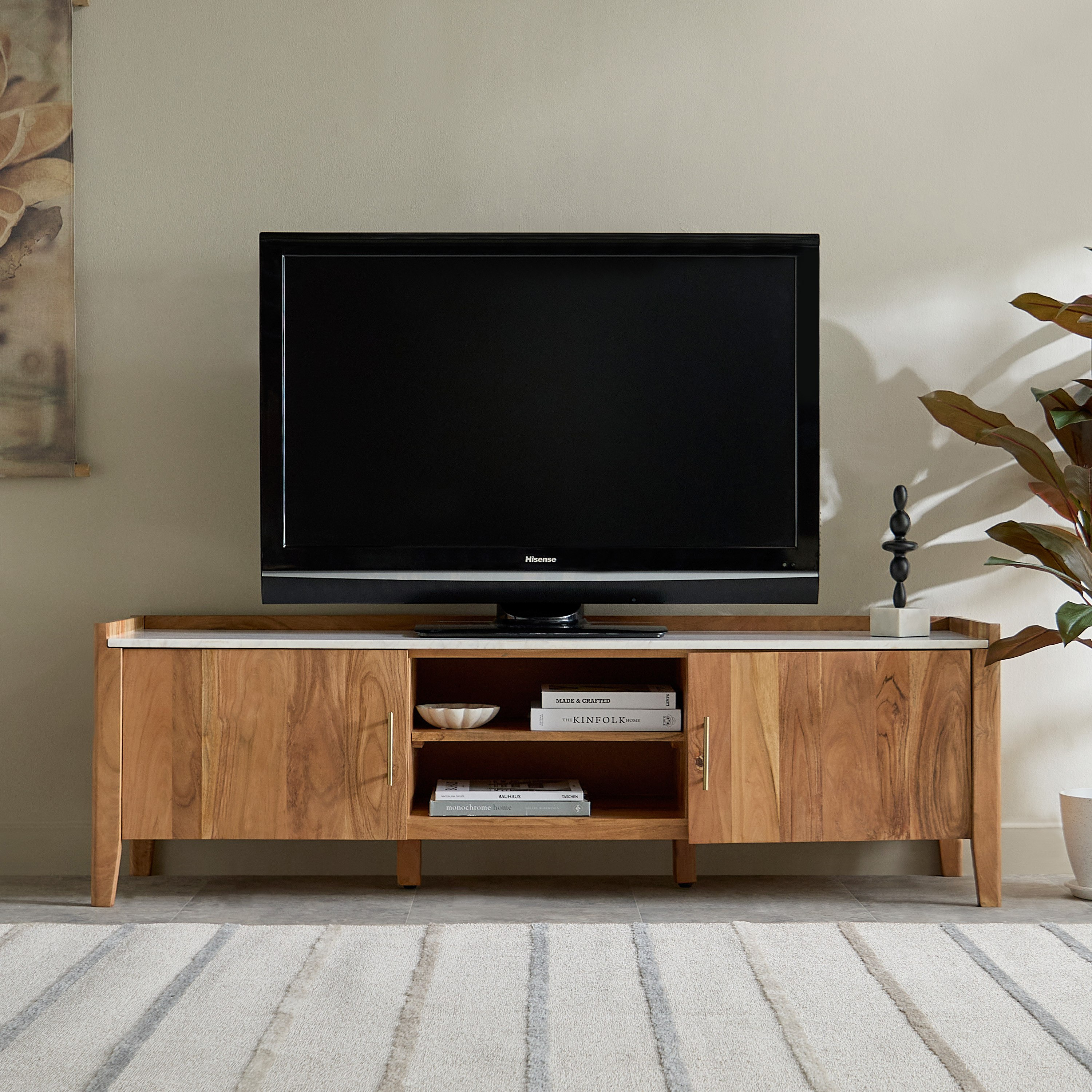Vendra Midtown 1.6 meter Genuine Marble Top TV Unit for TVs Up to 70 inches-hbxlivingroom-mediaunitsandstorage-tvunits-image-2