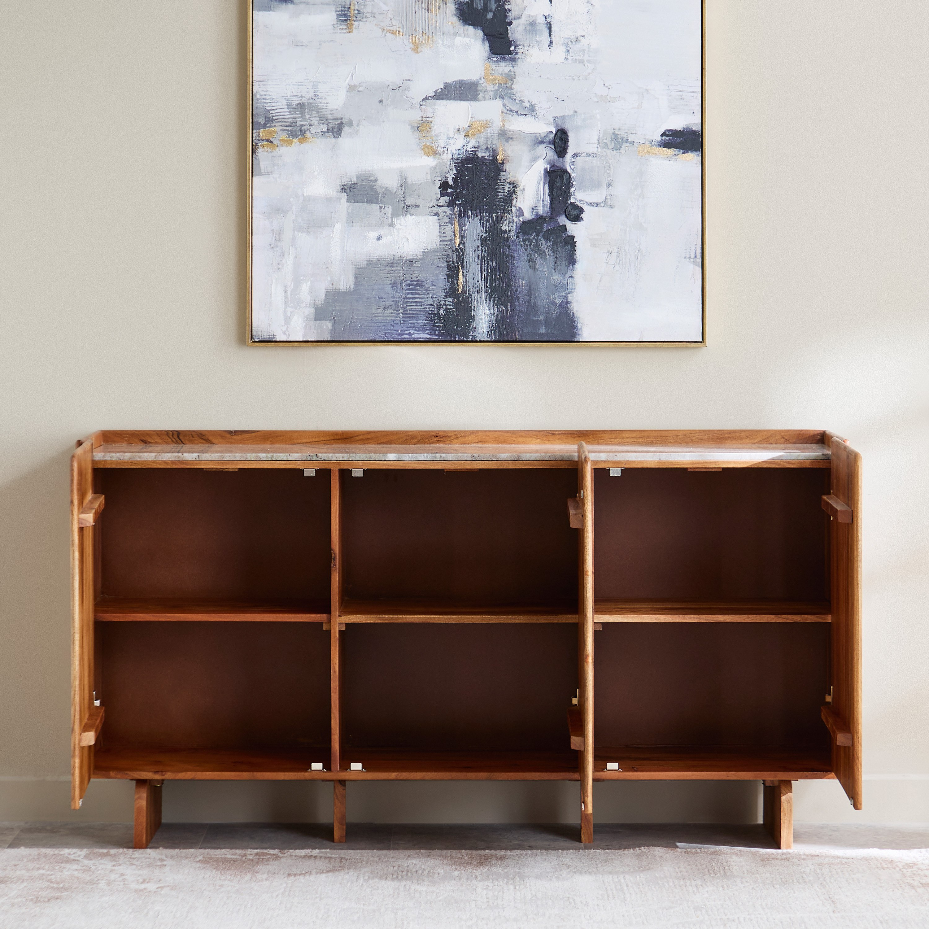 Cavon Seoul Genuine Marble Top 3-Door Sideboard-hbxfurniture-diningroom-buffetsandsideboards-image-6
