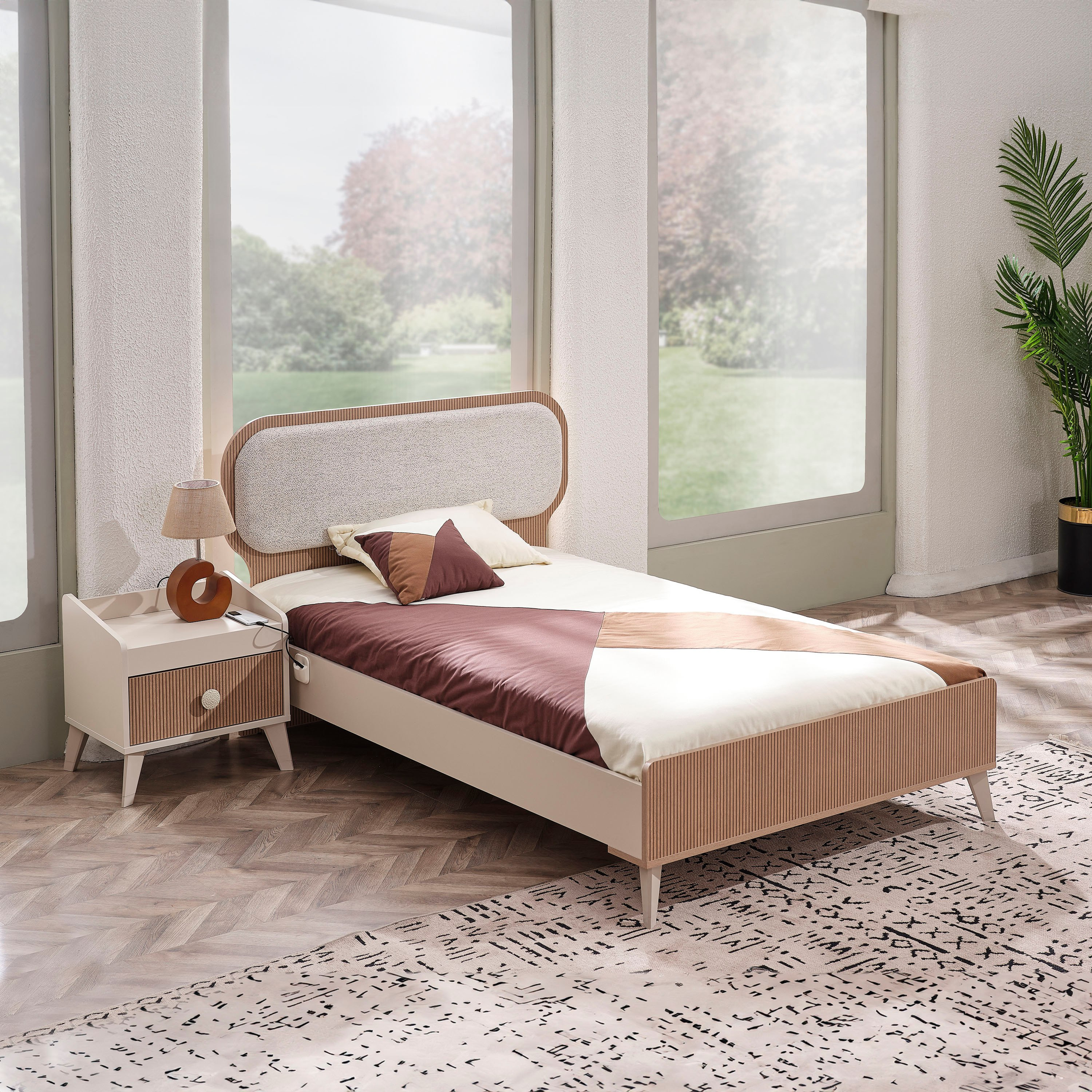 Kingslay Smart Twin Bed - 120x200 cm-hbxbedroom-bedsandbedsets-beds-twin-image-1