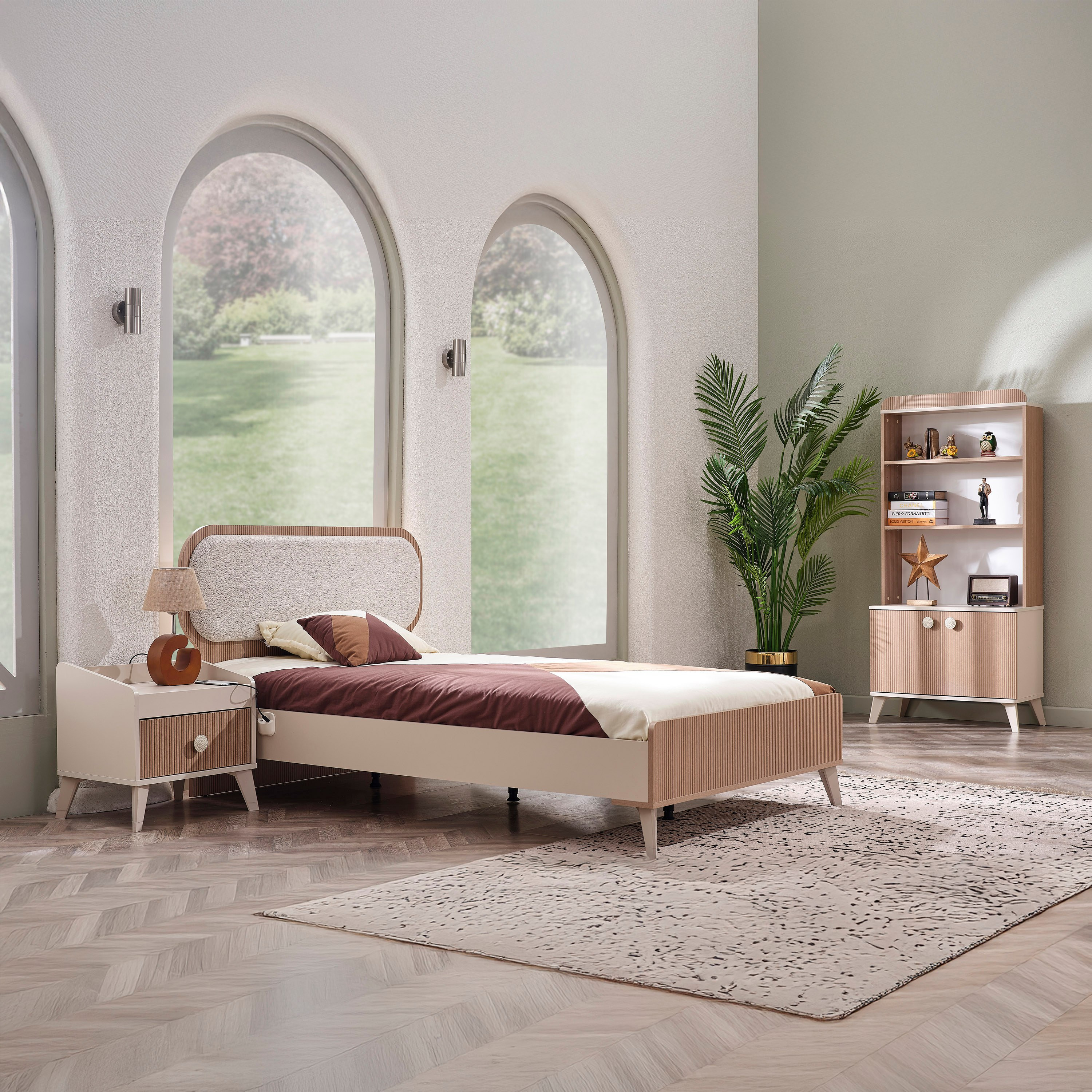 Kingslay Smart Twin Bed - 120x200 cm-hbxbedroom-bedsandbedsets-beds-twin-image-2