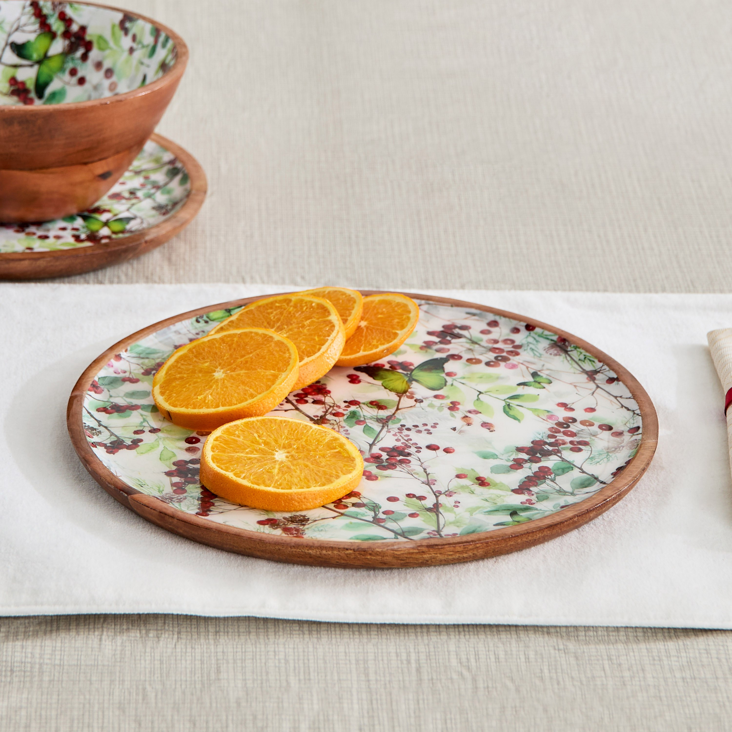 صحن خشبي من بيري - 27x27x1.5 سم-hbxdecorandfurnishings-tabletop-crockery-image-1