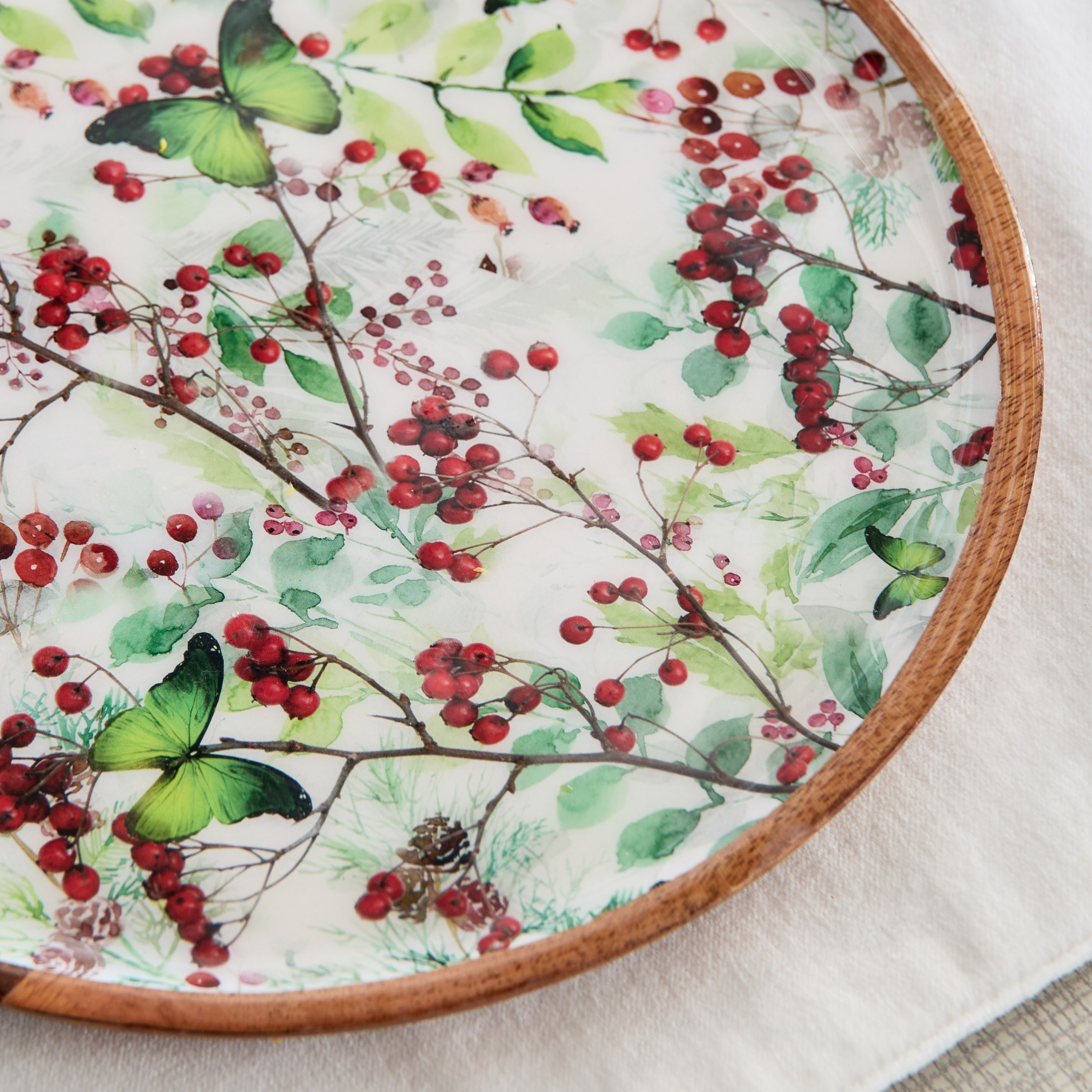 صحن خشبي من بيري - 27x27x1.5 سم-hbxdecorandfurnishings-tabletop-crockery-image-3