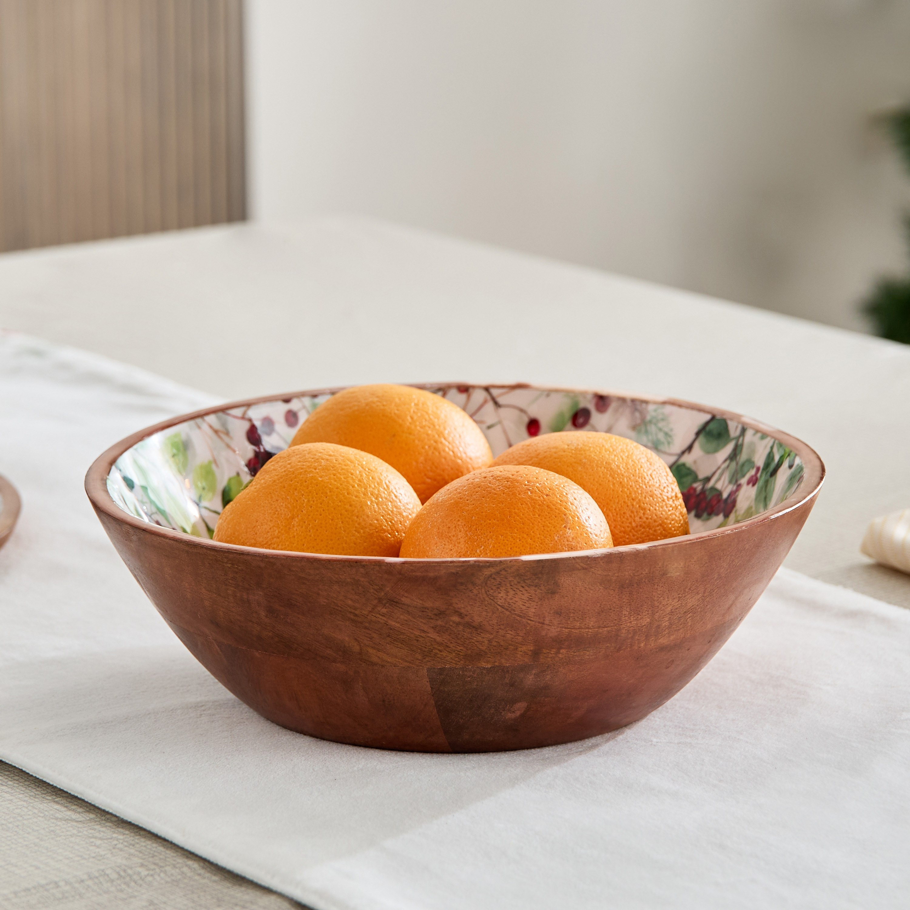 وعاء تقديم سلطة خشبي من بيري - 24x24x8 سم-hbxdecorandfurnishings-tabletop-serveware-image-1