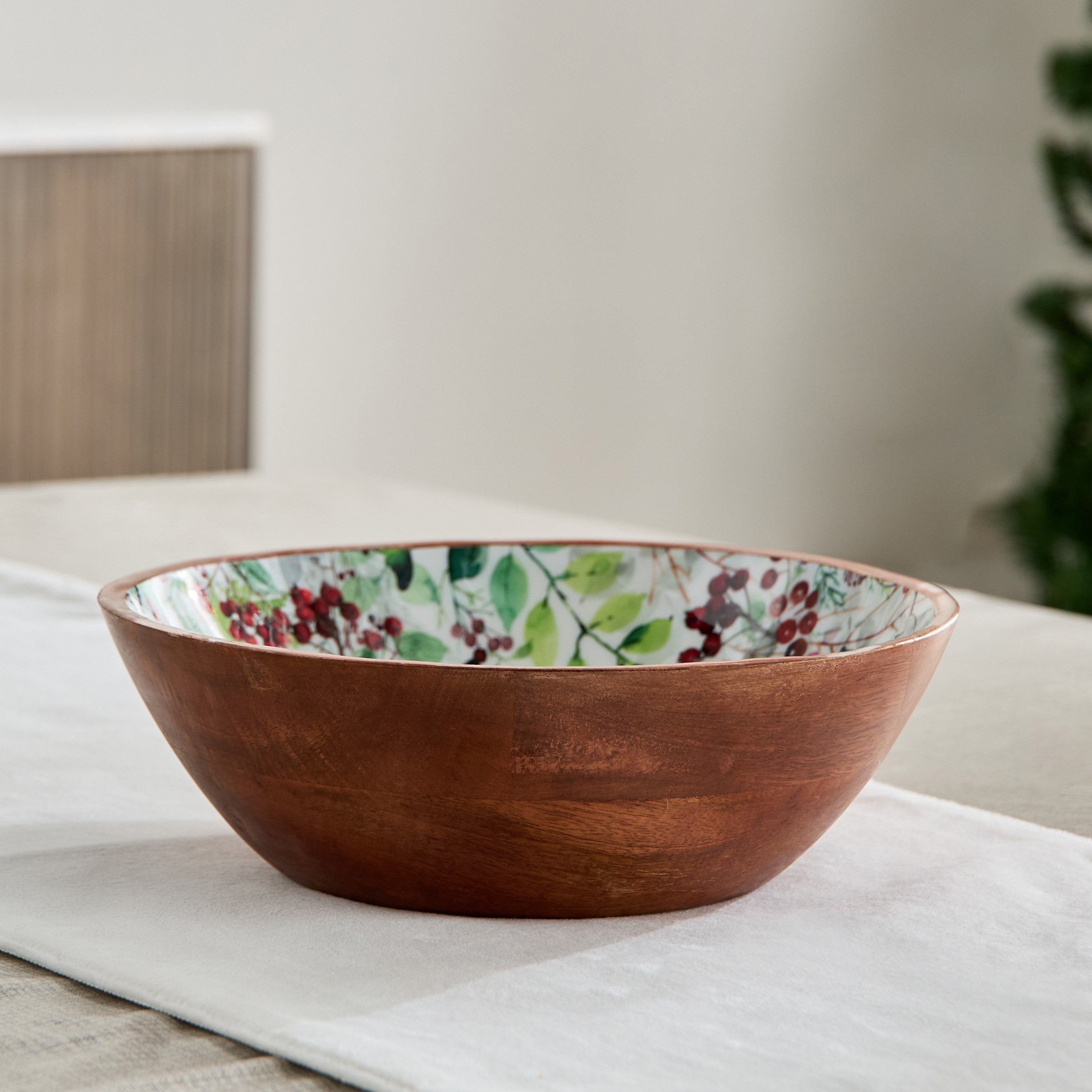 وعاء تقديم سلطة خشبي من بيري - 24x24x8 سم-hbxdecorandfurnishings-tabletop-serveware-image-2