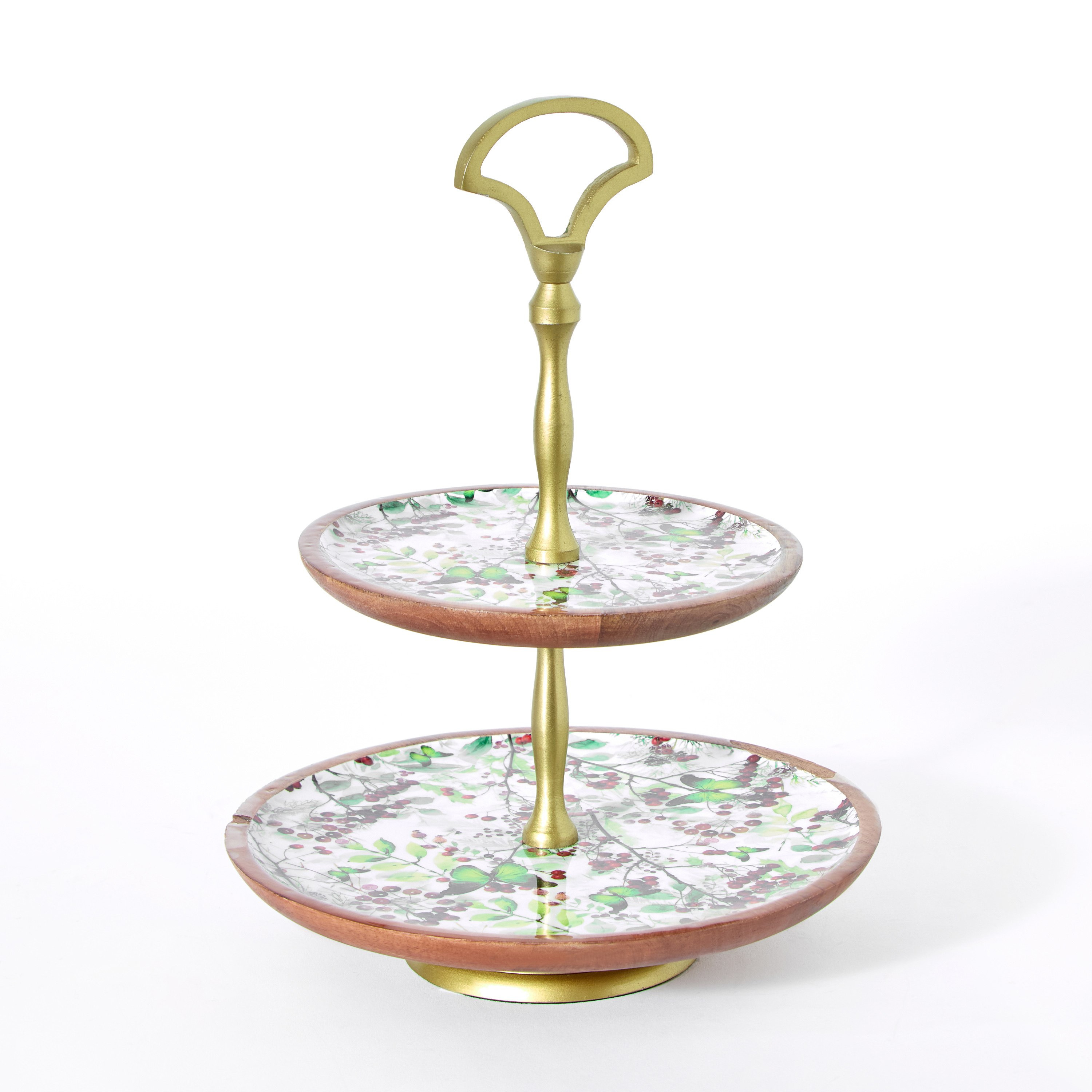 صحن مافن خشب طابقين من بيري - 26.5x26.5x35.5 سم-hbxdecorandfurnishings-tabletop-serveware-image-5