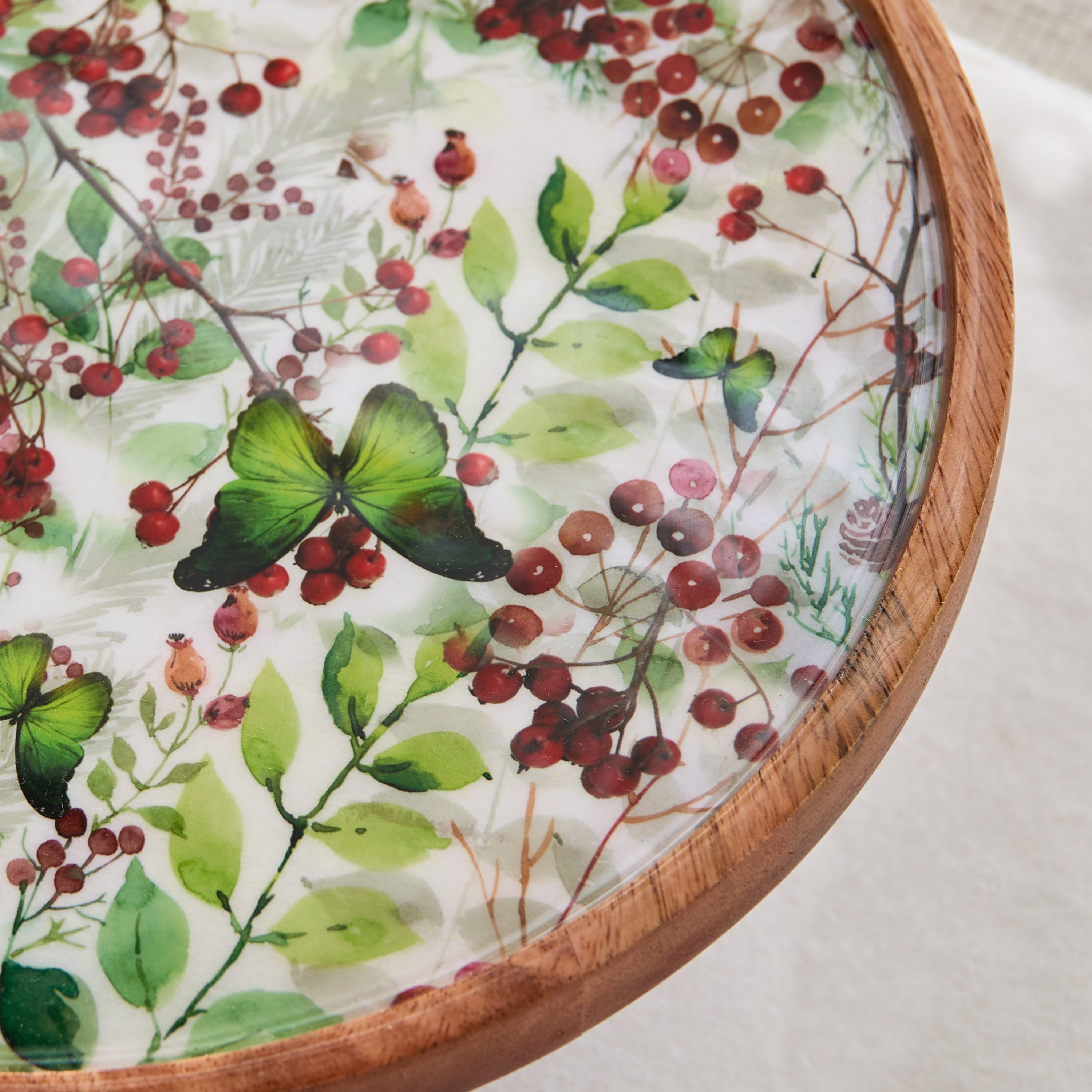 حامل كيك خشب بيديستال من بيري - 26.5x26.5x10 سم-hbxdecorandfurnishings-tabletop-serveware-image-3