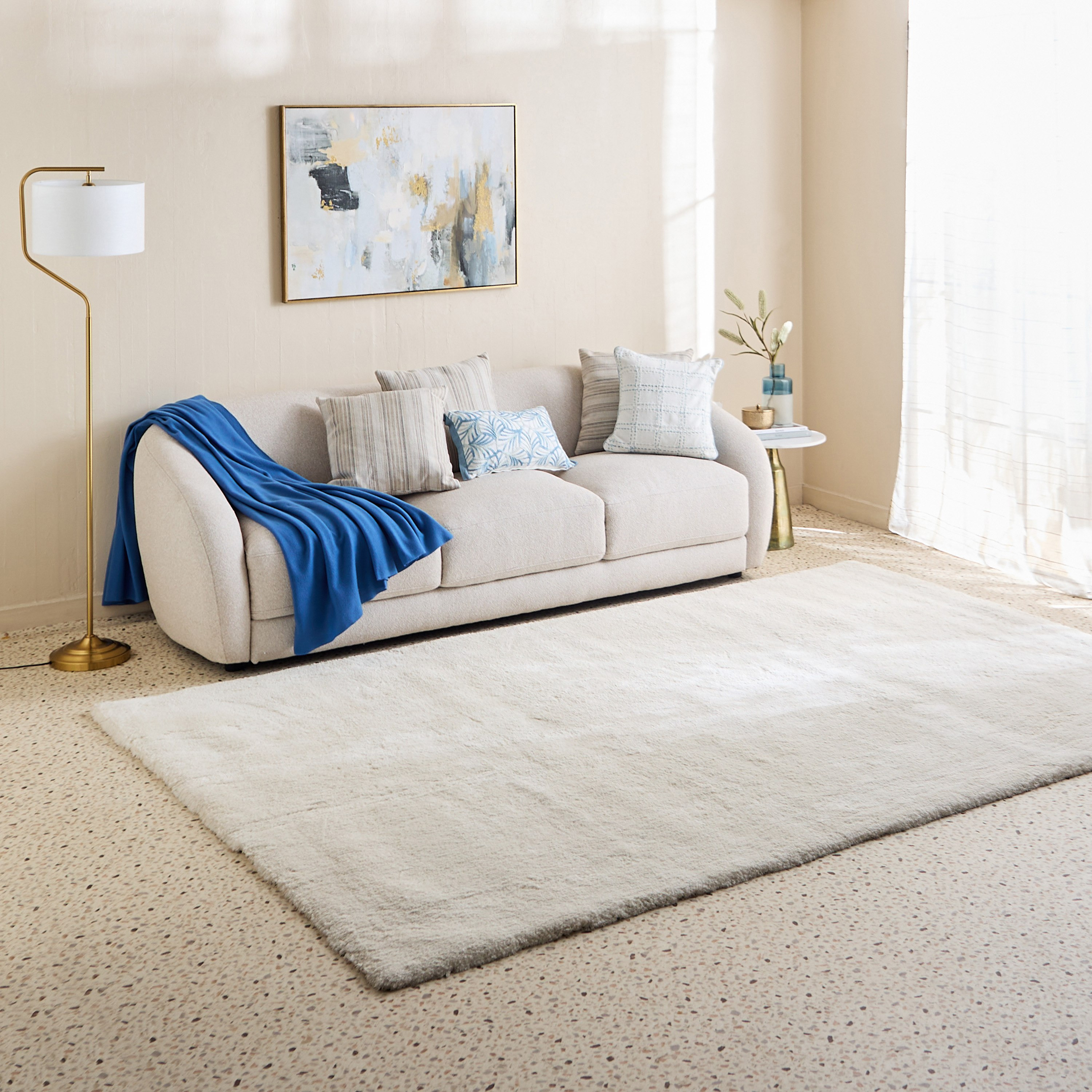 Macio Supersoft Shaggy Large Rug - 200x300 cm-hbxdecorandfurnishings-floorcoverings-rugs-image-1