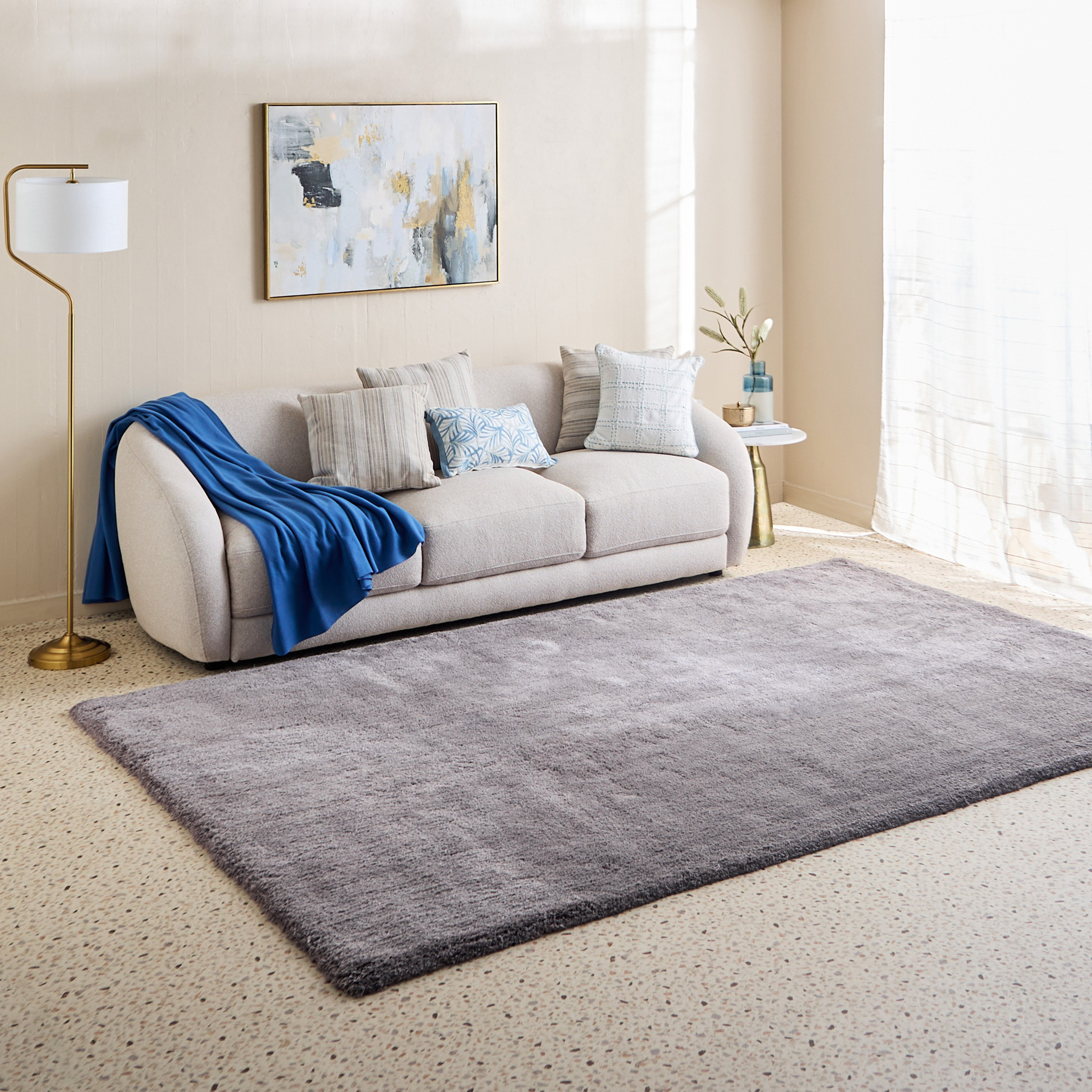 Macio Supersoft Shaggy Large Rug - 200x300 cm-hbxdecorandfurnishings-floorcoverings-rugs-image-1