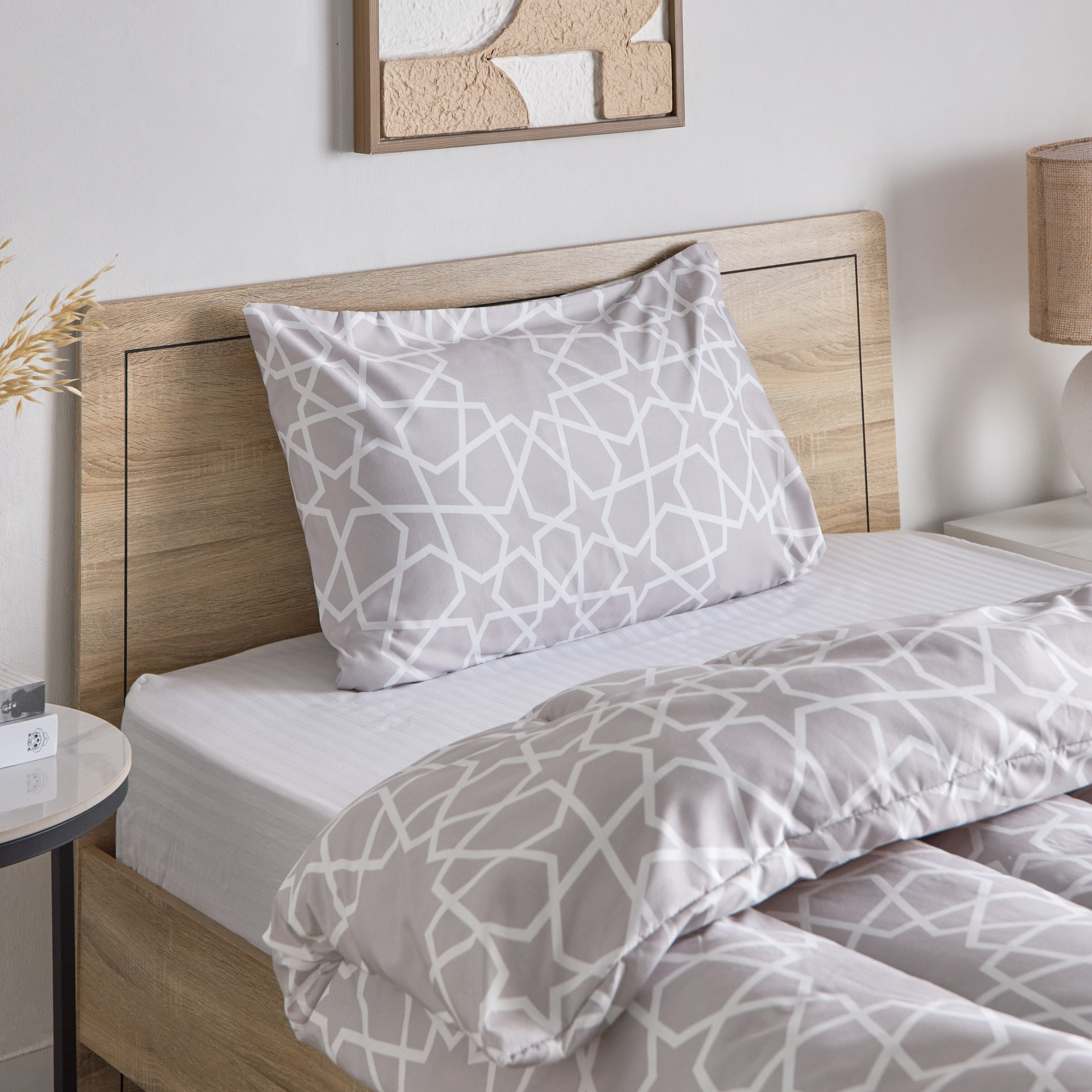 طقم لحاف توين ألياف دقيقة بطبعات ديمو قطعتين من أونتاريو- 160x220 سم-hbxhomeware-hbxbedroom-image-1