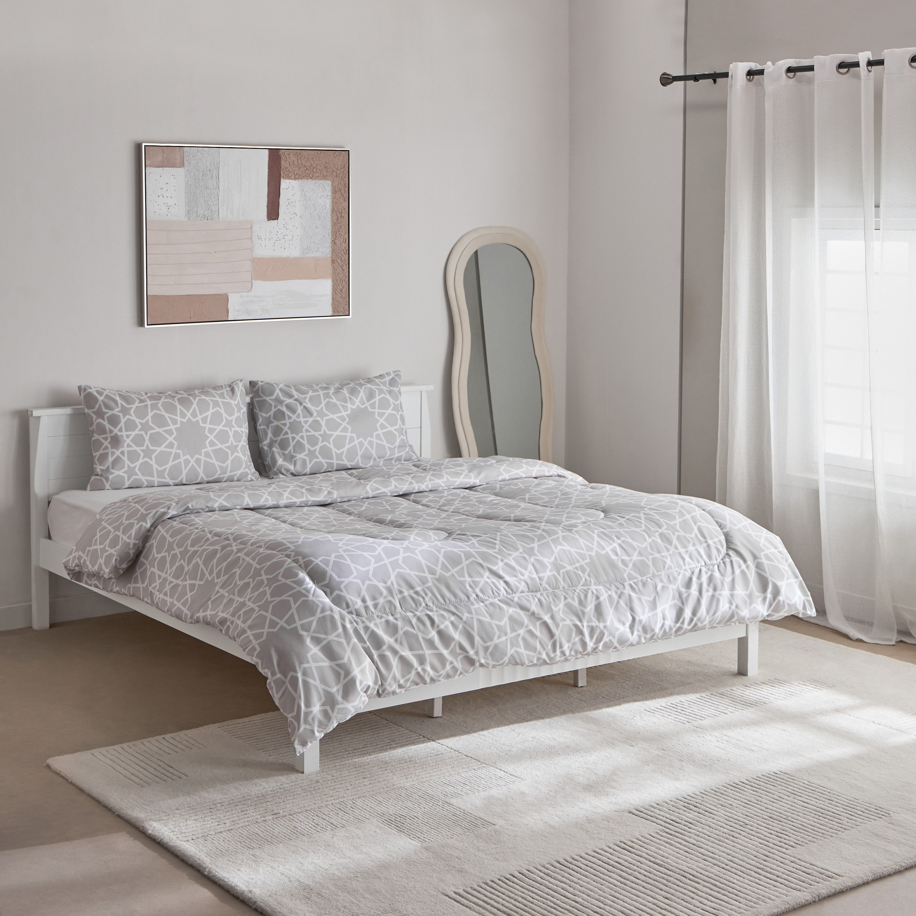 طقم لحاف كينج من الألياف الدقيقة بطبعات ديمو 3 قطع من أونتاريو - 220x240 سم-hbxhomeware-hbxbedroom-image-2