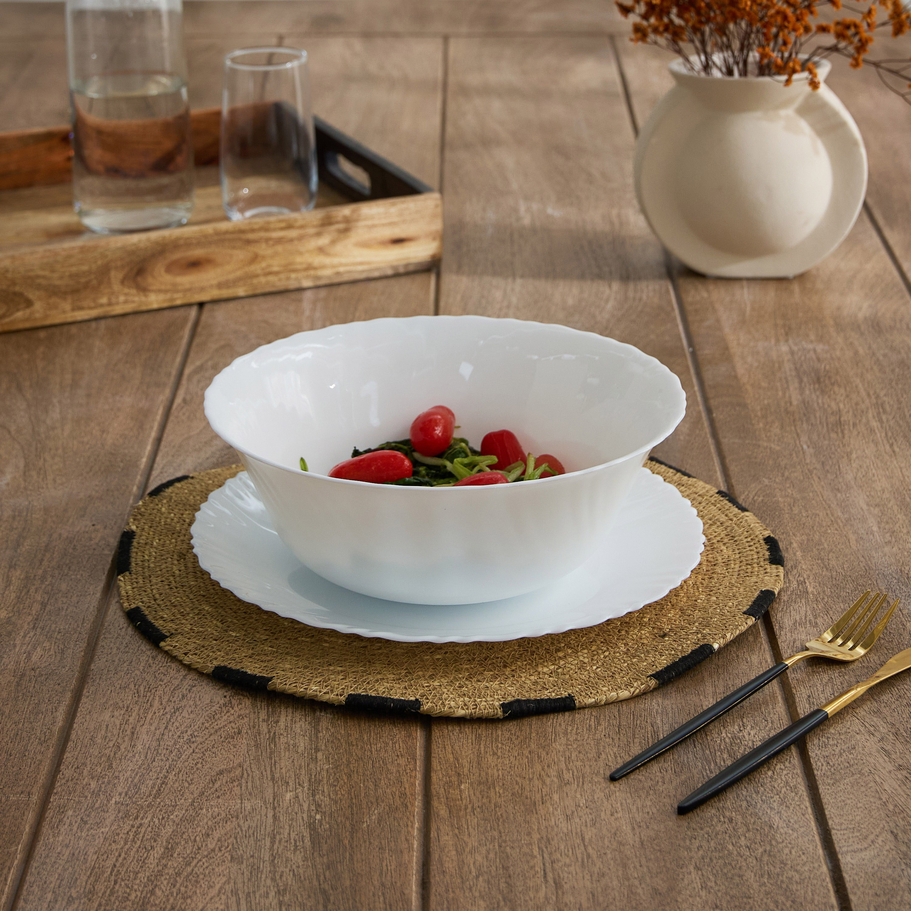 Pearl Opal Dinner Plate - 27 cm-hbxdecorandfurnishings-tabletop-crockery-image-4