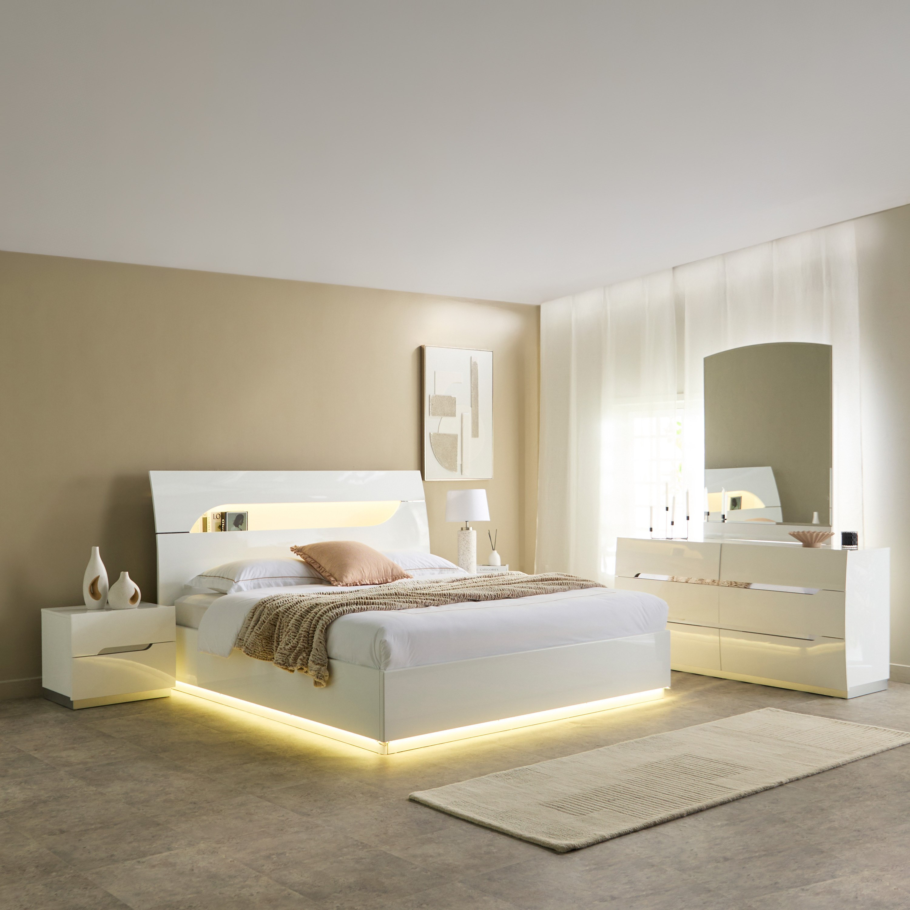 Dixon 5-Piece High Gloss King Bedroom Set - 180x200 cm-PROMO_HB_SA_HBX10_TH1000_NEW_031025-image-1