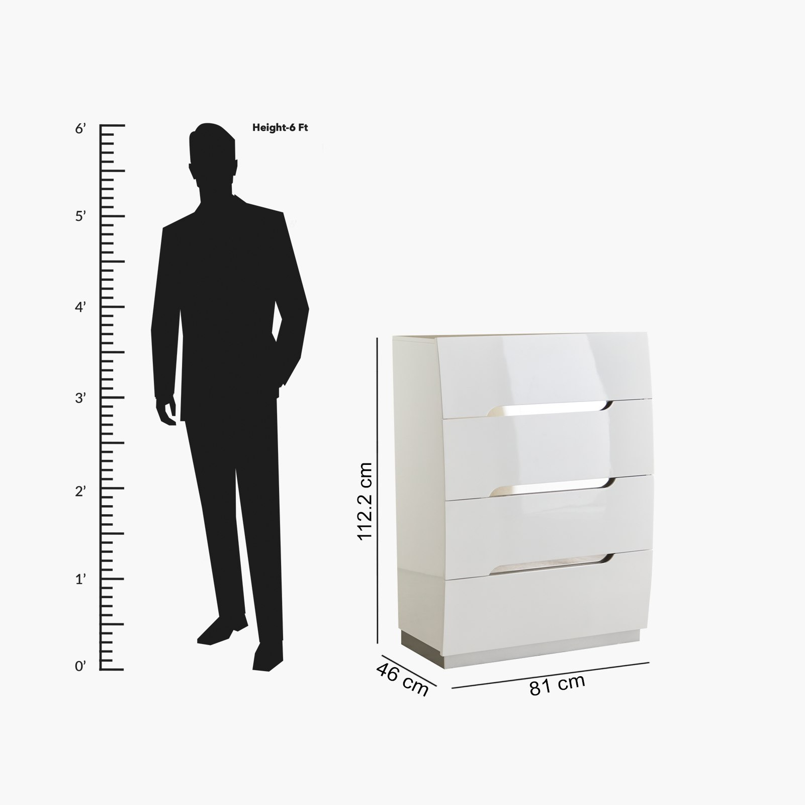 Dixon High Gloss Chest of 4-Drawers-hbxfurniture-dressersandchests-chestofdrawers-image-7