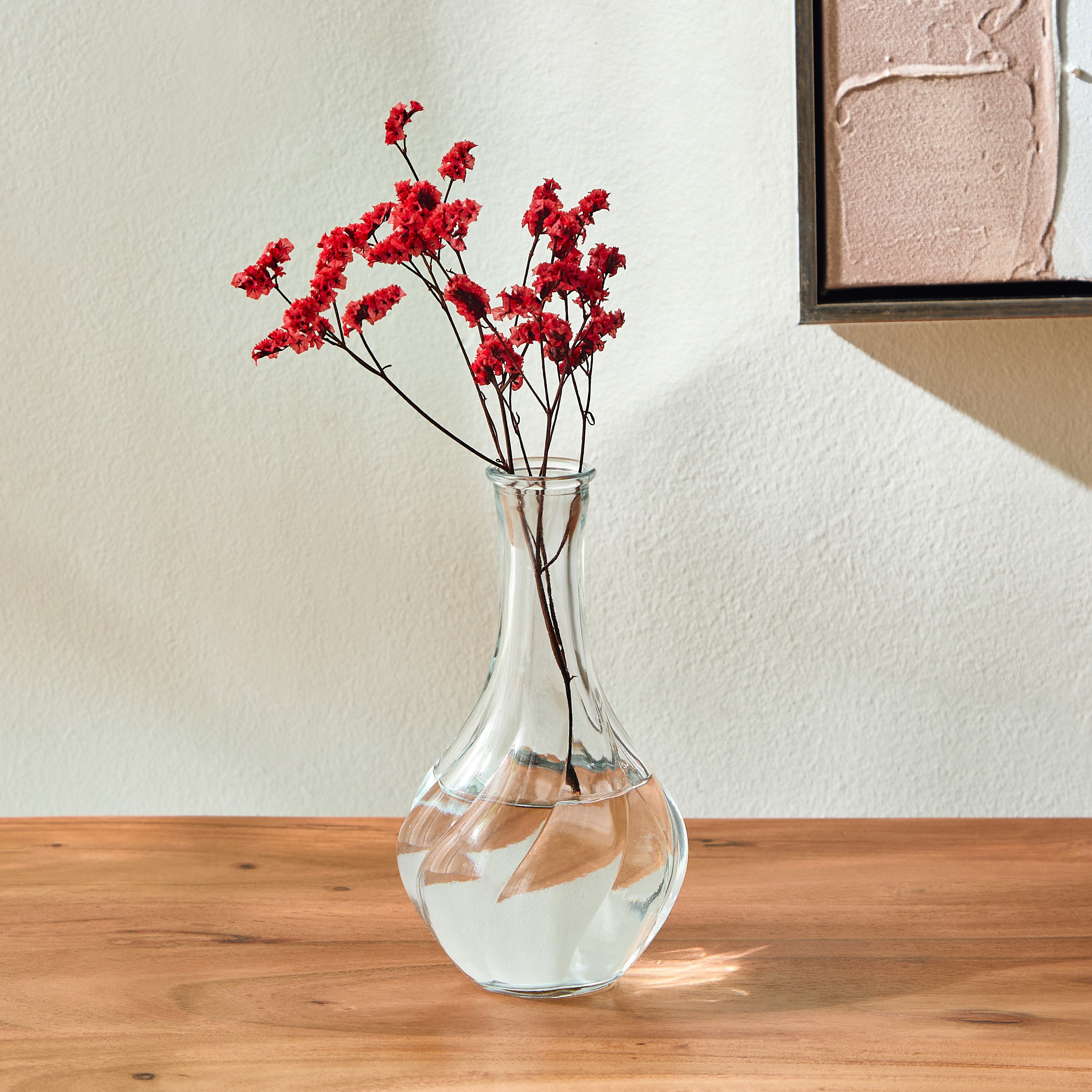 Kler Clear Glass Vase - 9.5x9.5x17 cm-hbxbedroom-decorandaccessories-vases-image-1